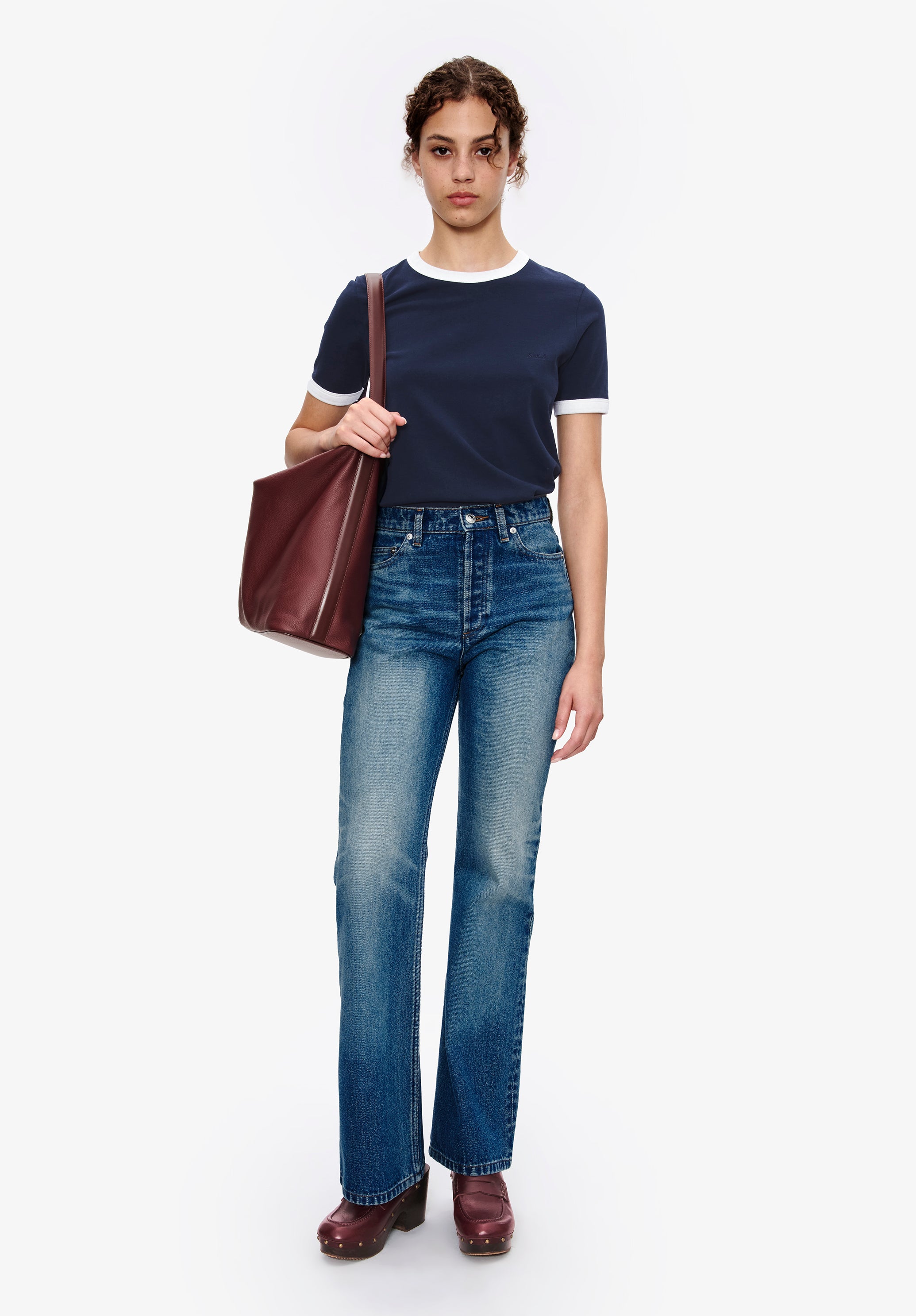 Ringer crop T-shirt