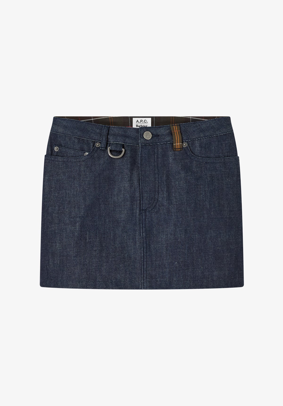 Mini-jupe en denim A.P.C X Barbour