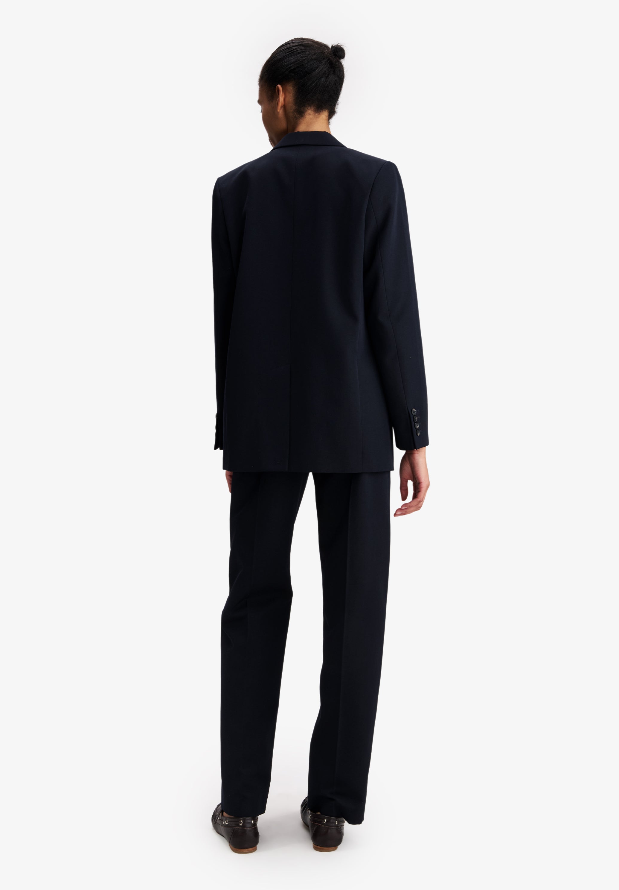Navy blue tailored trousers - 2