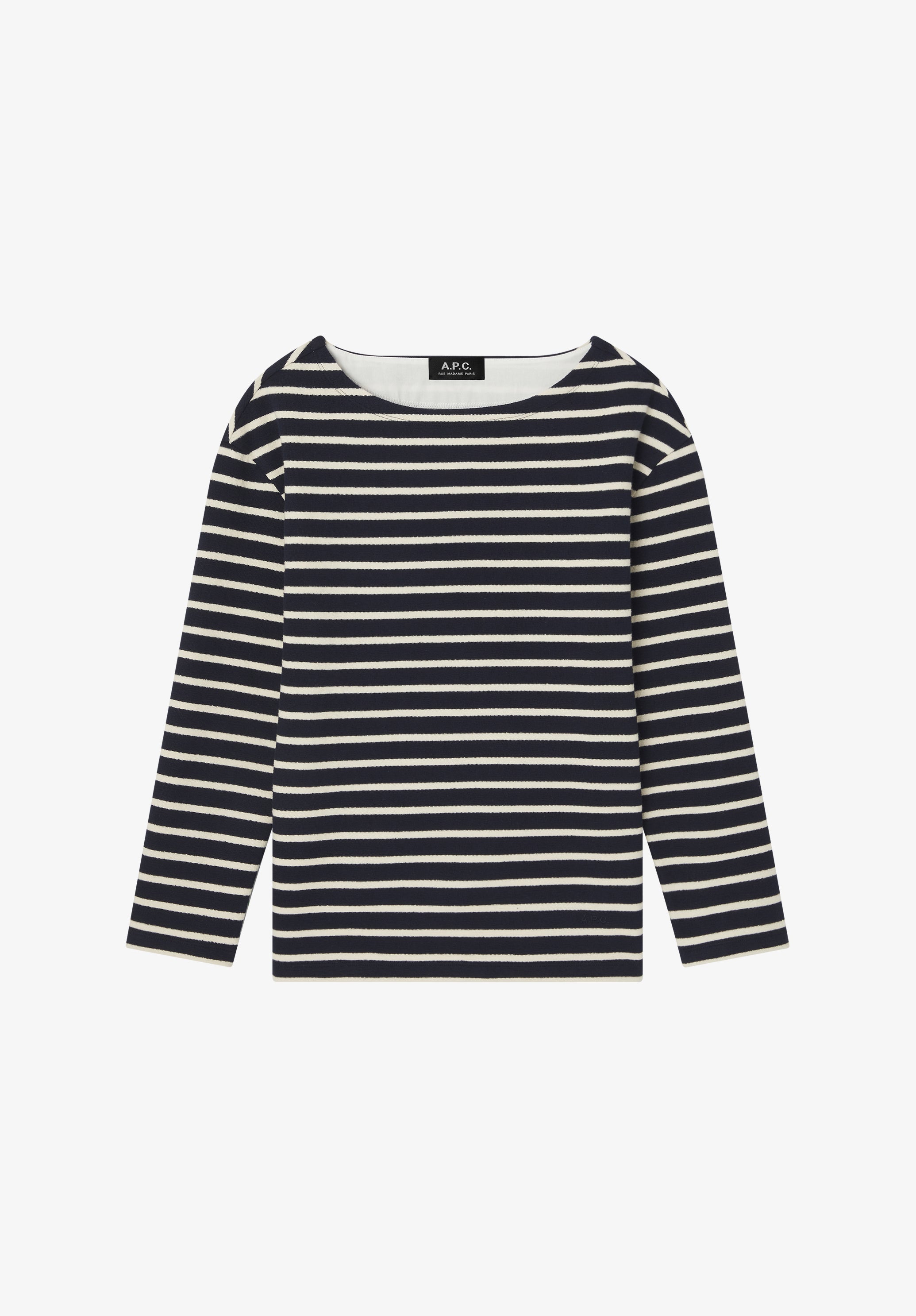 Striped top with three-quarter sleeves - 0