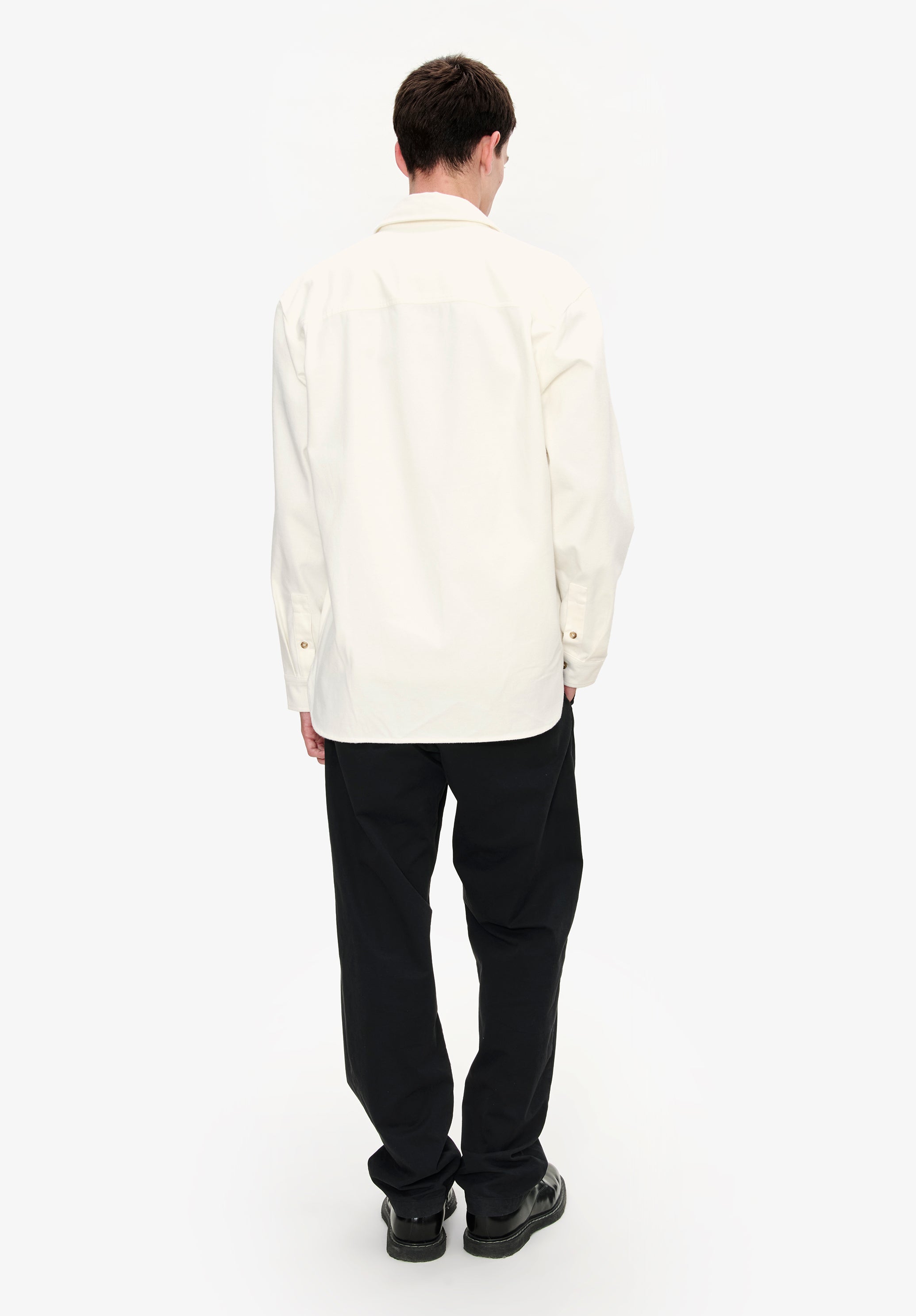 Solid-colour cotton overshirt - 3