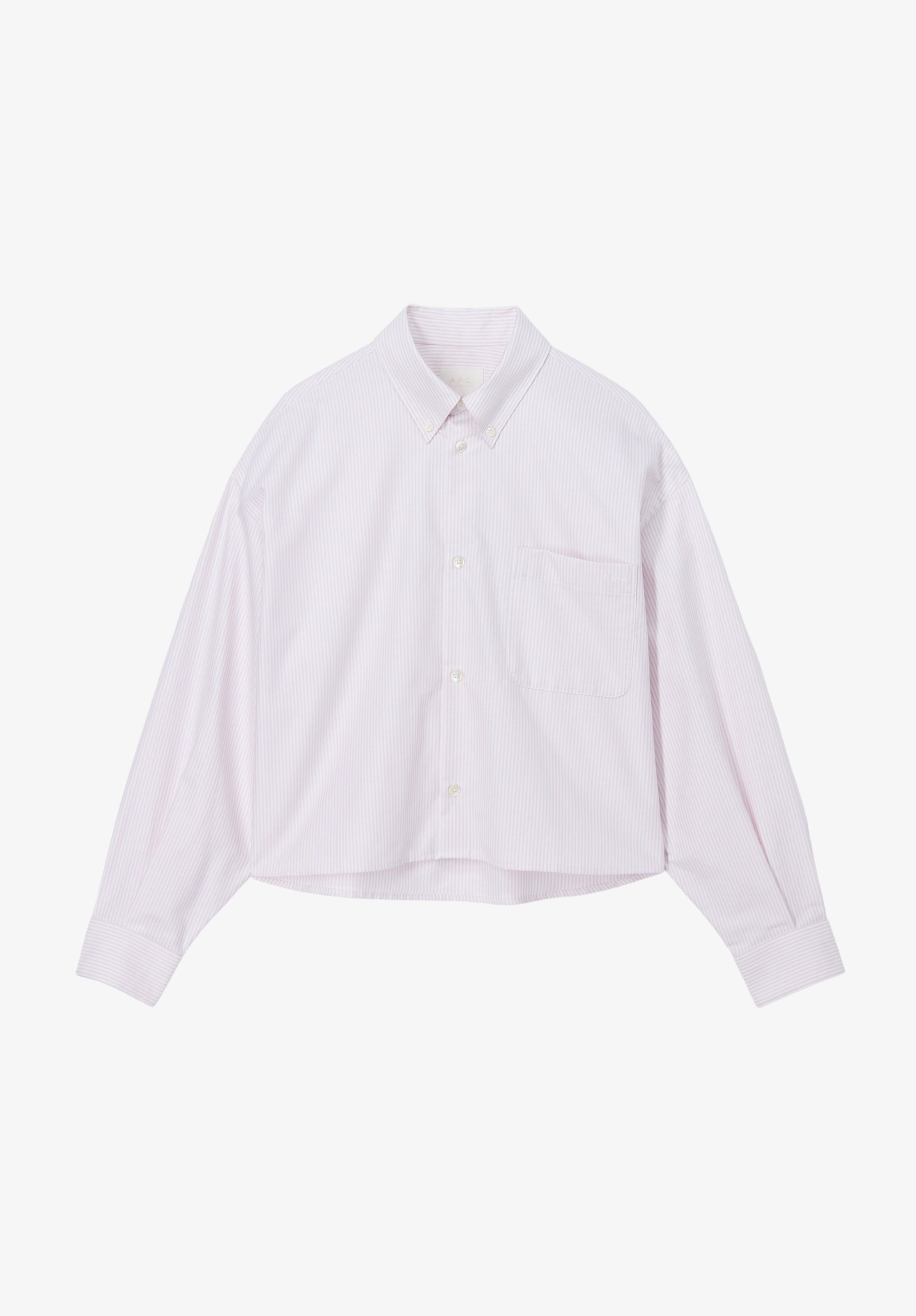 Kurzes lilafarbenes Oxford-Hemd