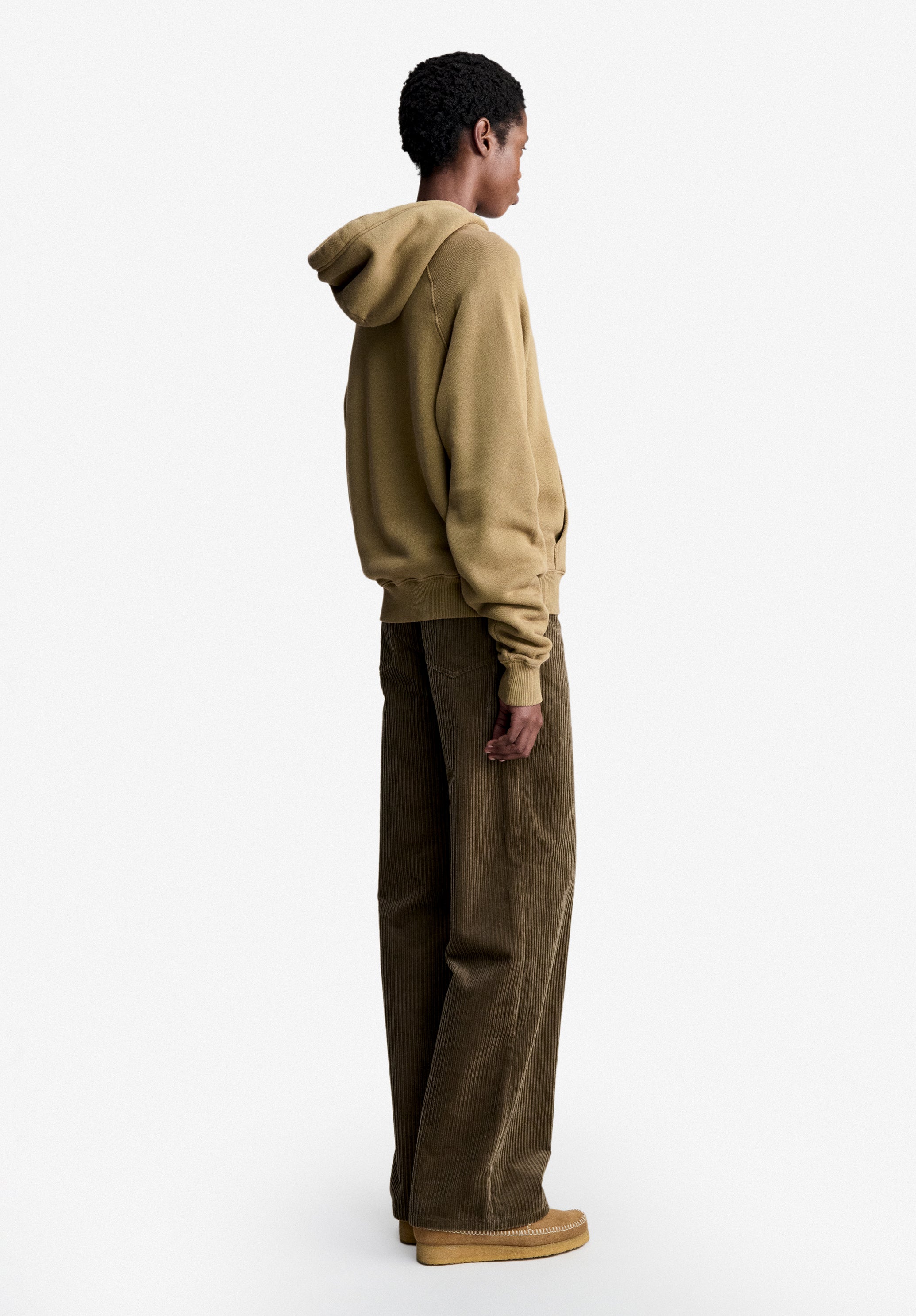 Taupe hoodie with raglan sleeves - 5