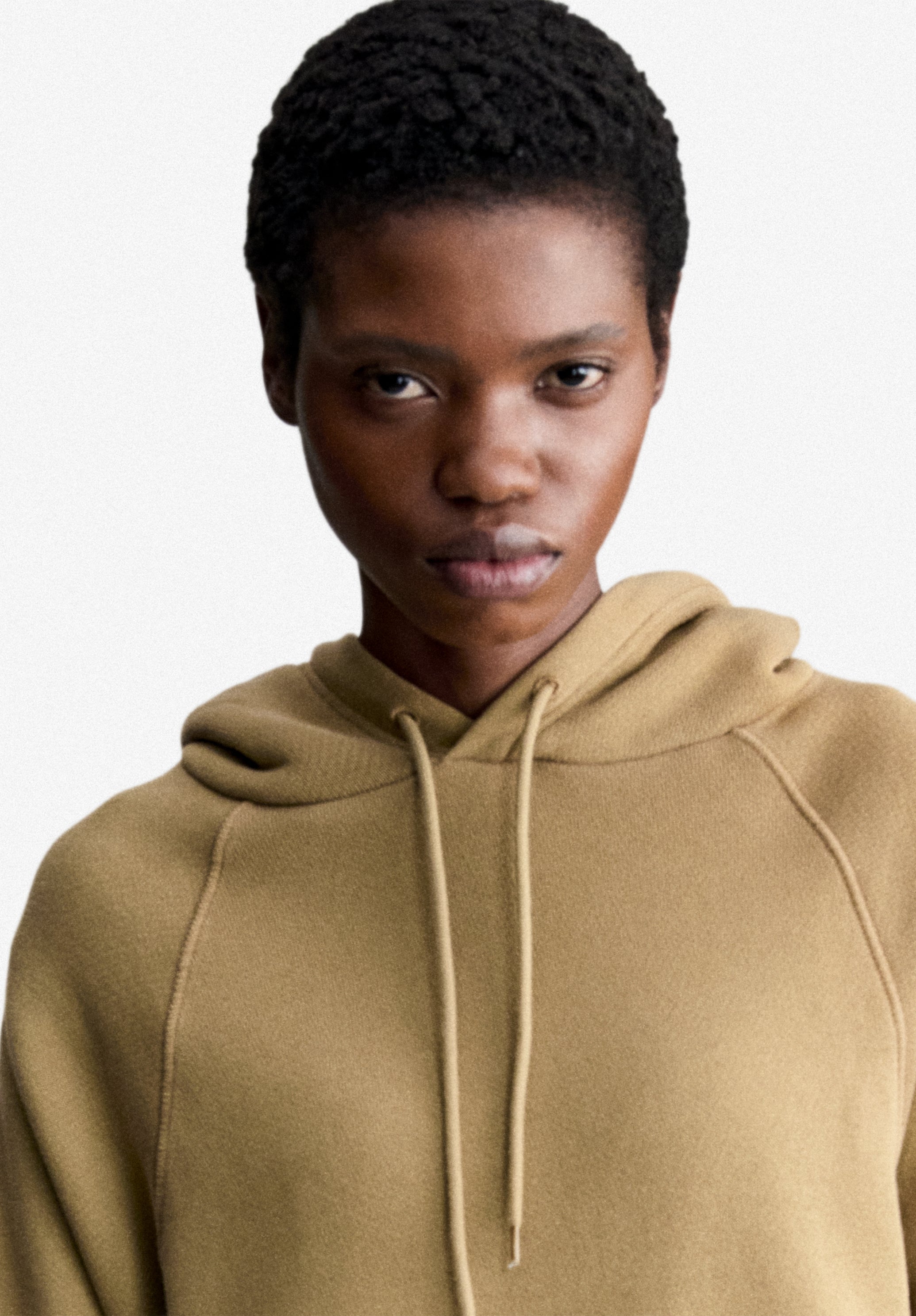 Taupe hoodie with raglan sleeves - 7