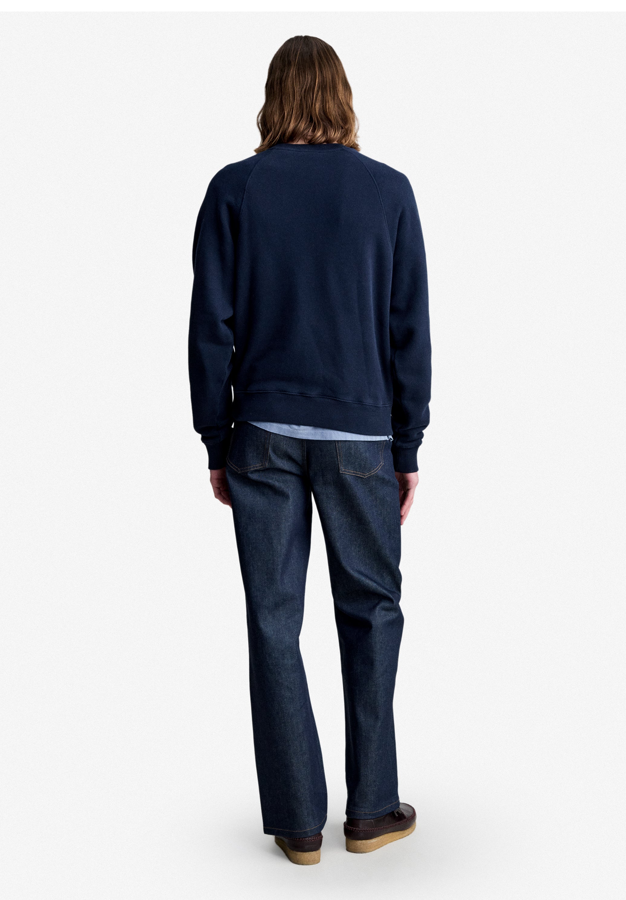 Blue sweatshirt with raglan sleeves - 2