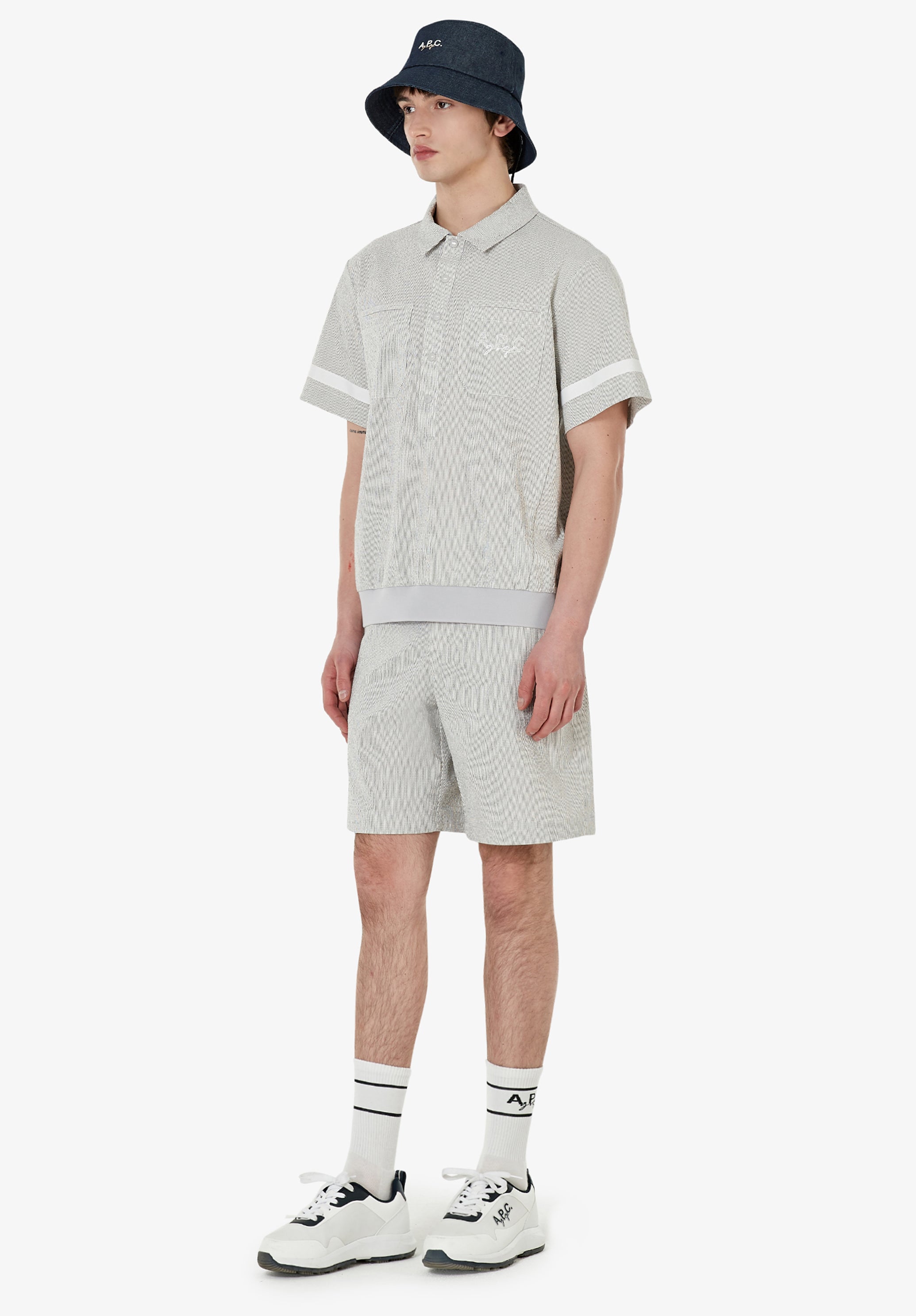 Seersucker polo A.P.C. Golf - 6