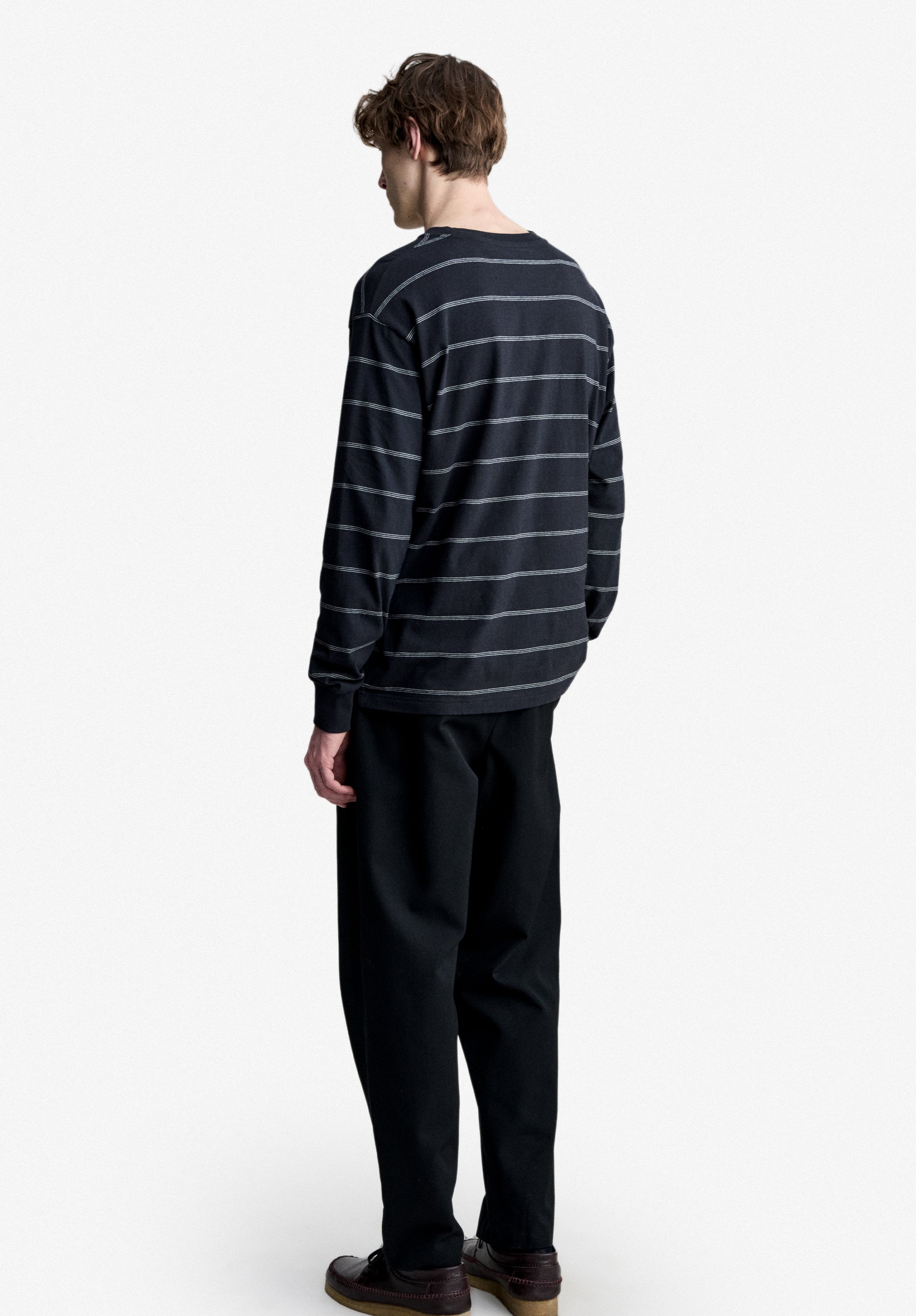 Black striped long-sleeved T-shirt - 2