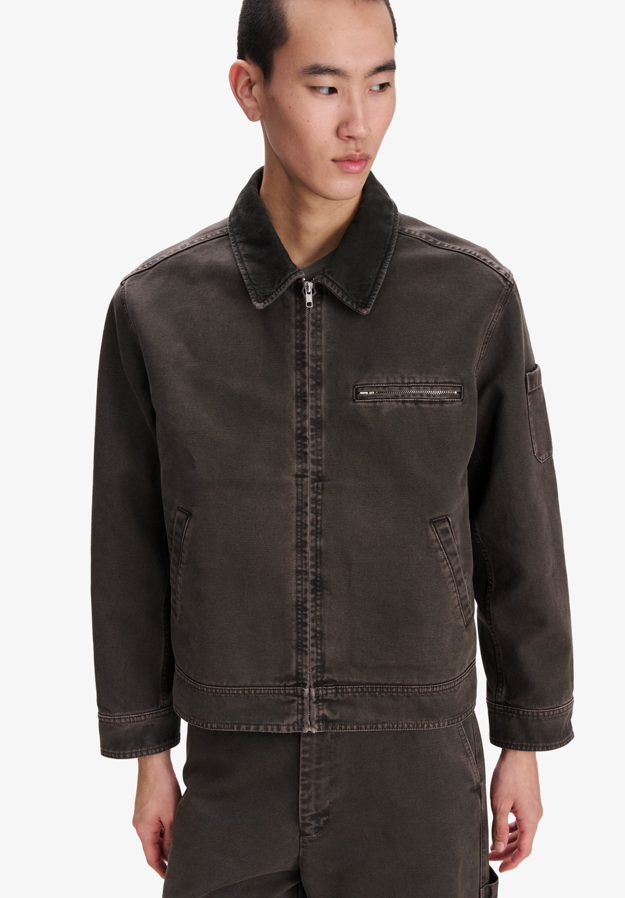 Brown canvas workwear jacket - 3