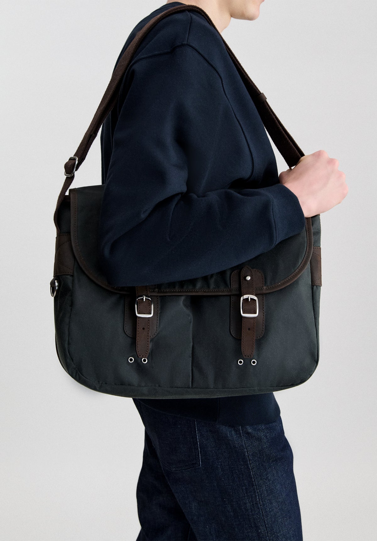 Umhängetasche aus gewachster Baumwolle A.P.C X Barbour
