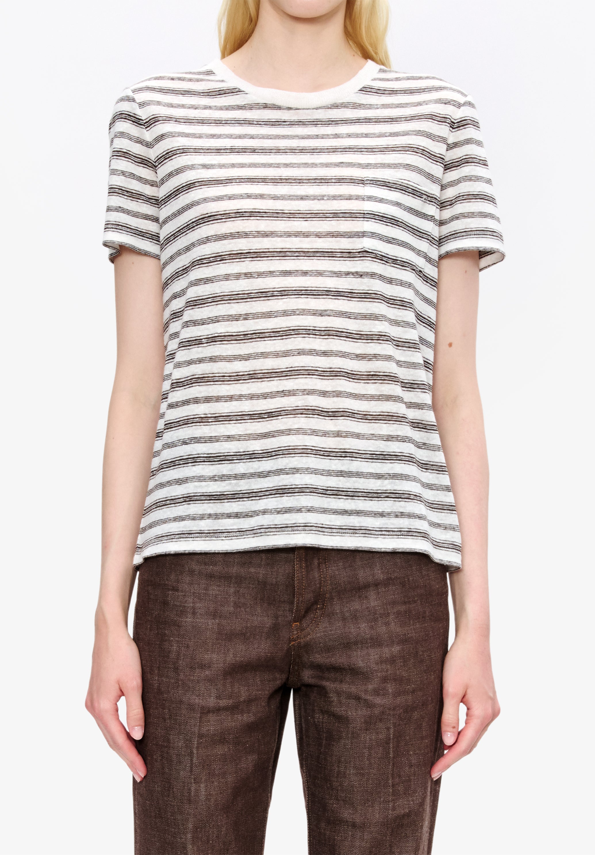 Striped linen T-shirt - 4