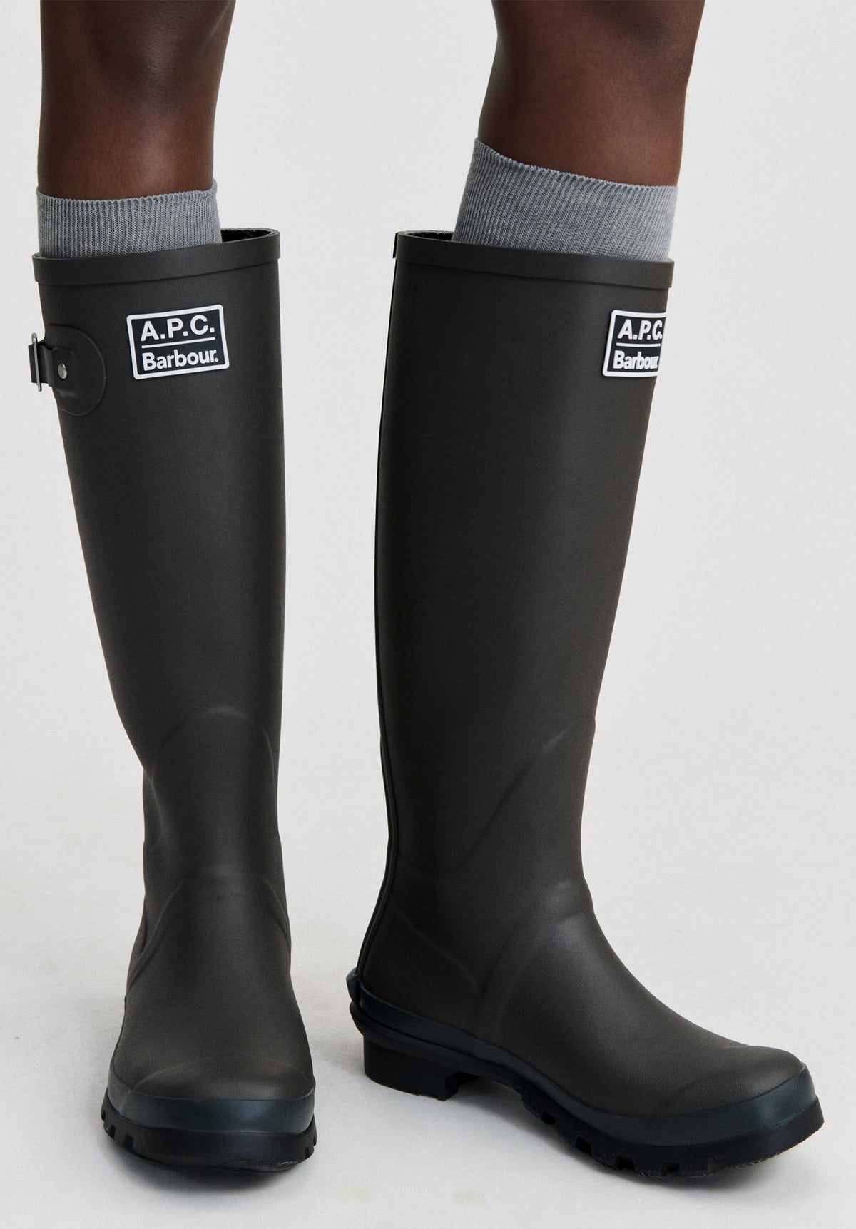 Bottes hautes A.P.C X Barbour