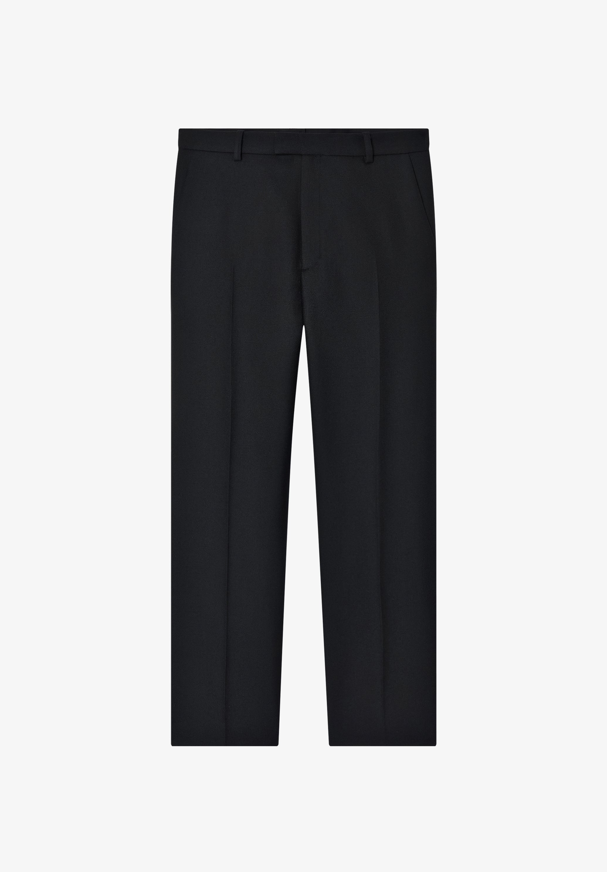 Straight, wide-leg trousers with permanent crease - 0