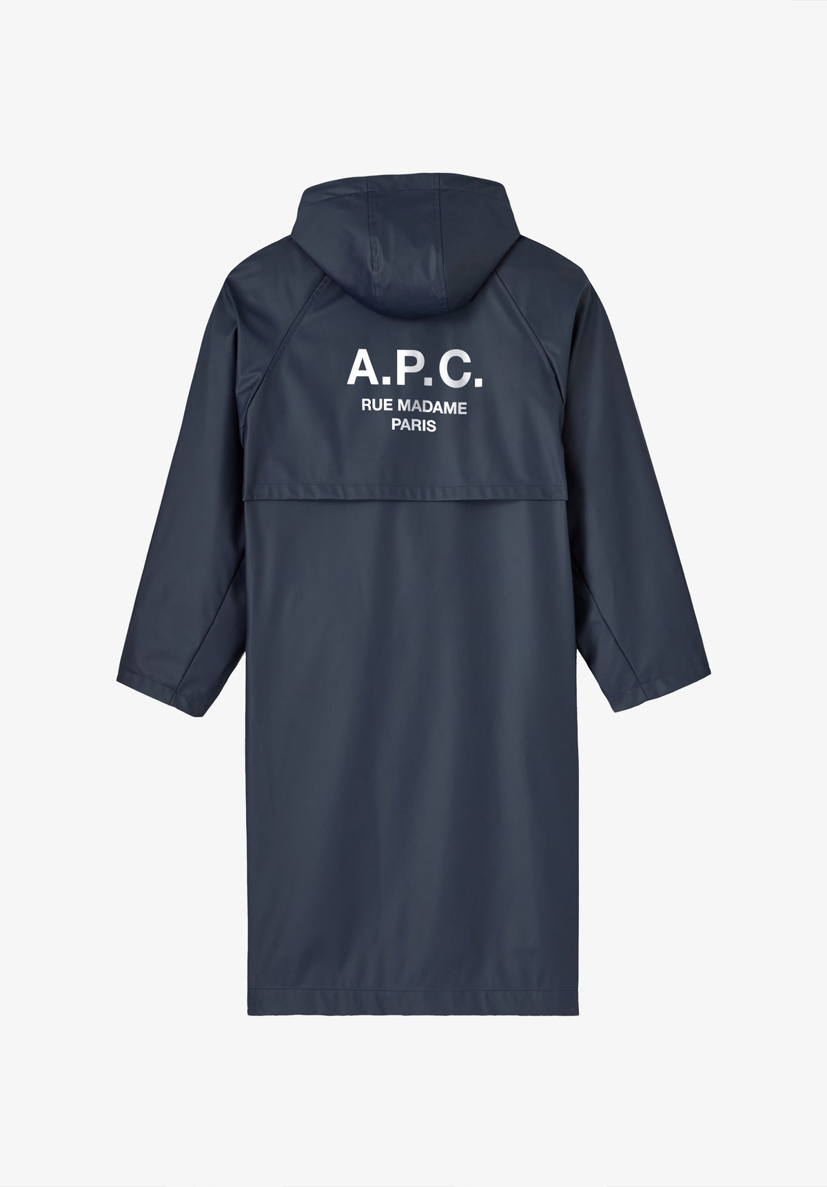 Langer und weiter marineblauer Parka