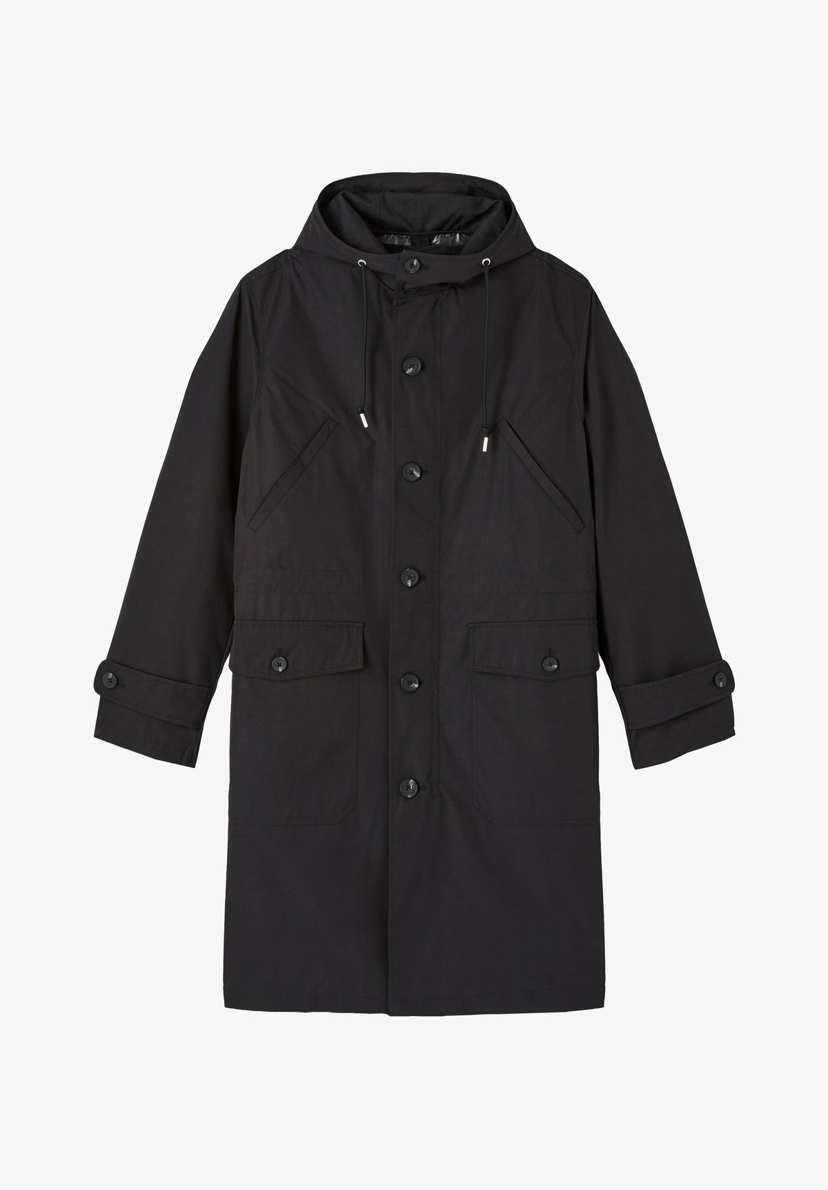 Wasserabweisender schwarzer Parka