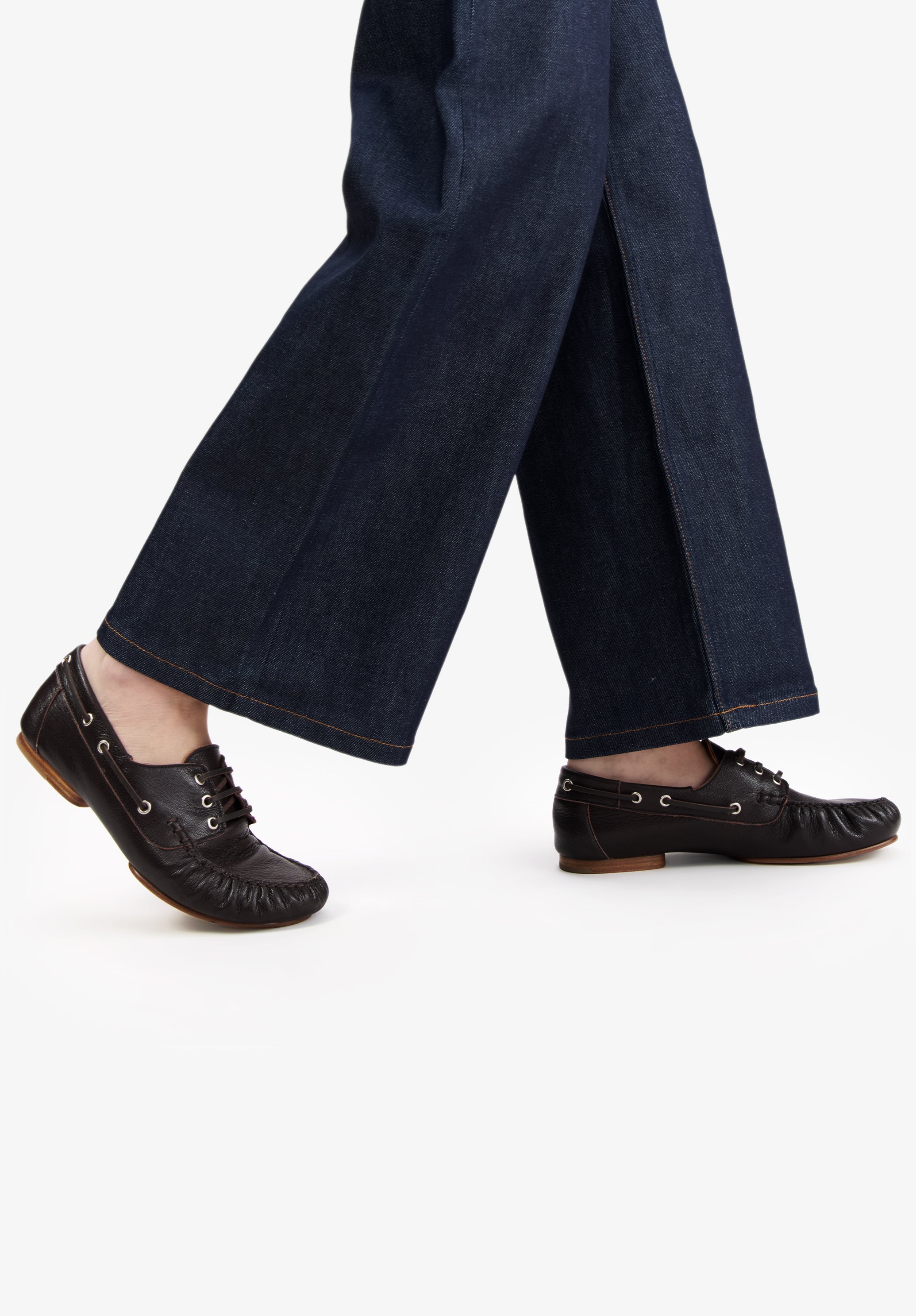 Leather boat shoes - 1