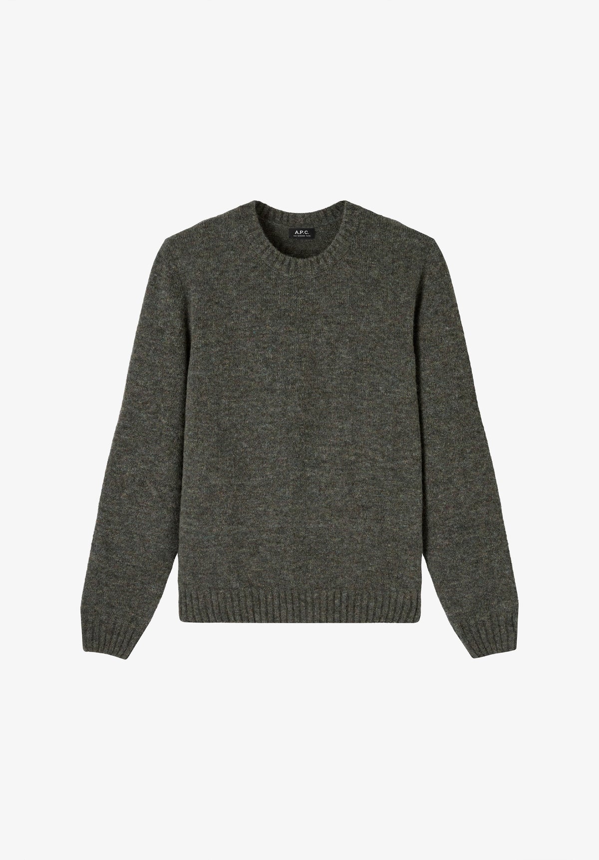 Pull ample kaki chiné brique chiné