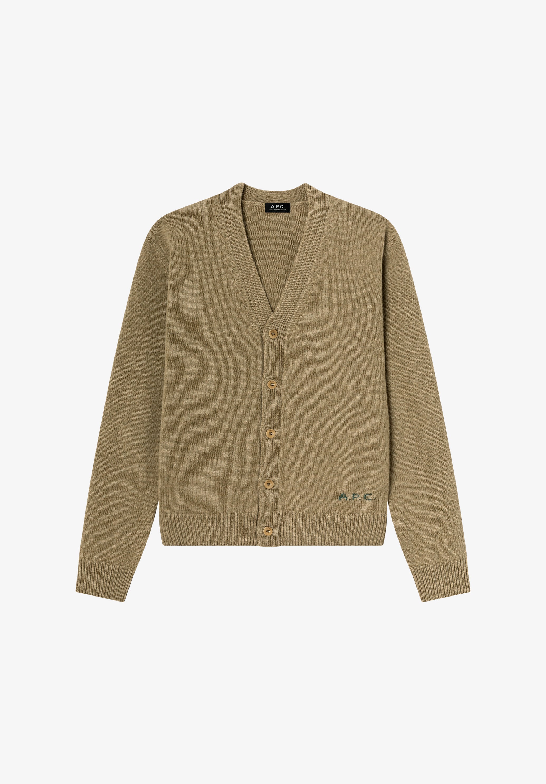 Beige wool cardigan - 0