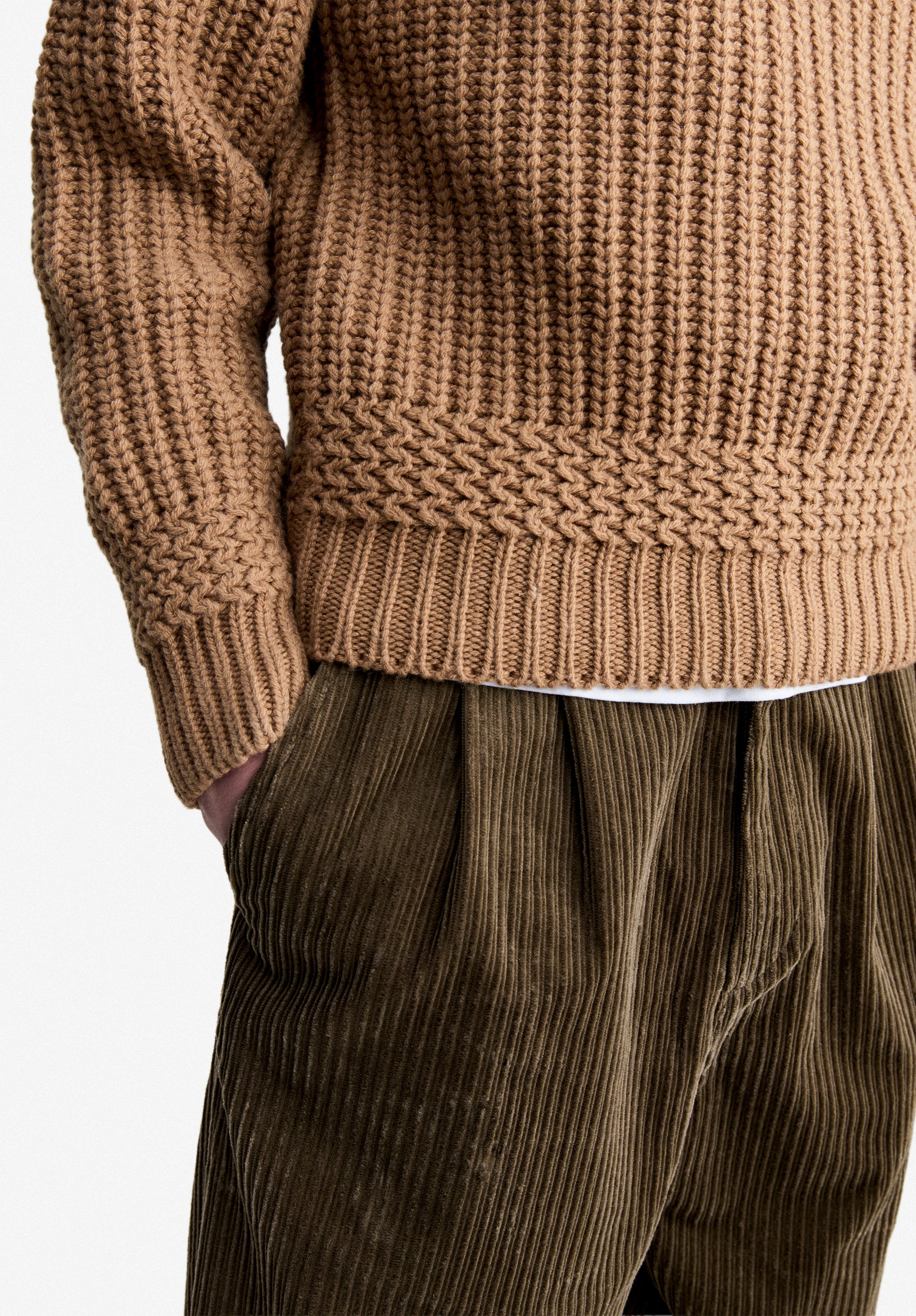 Camel sweater in recycled wool - 4