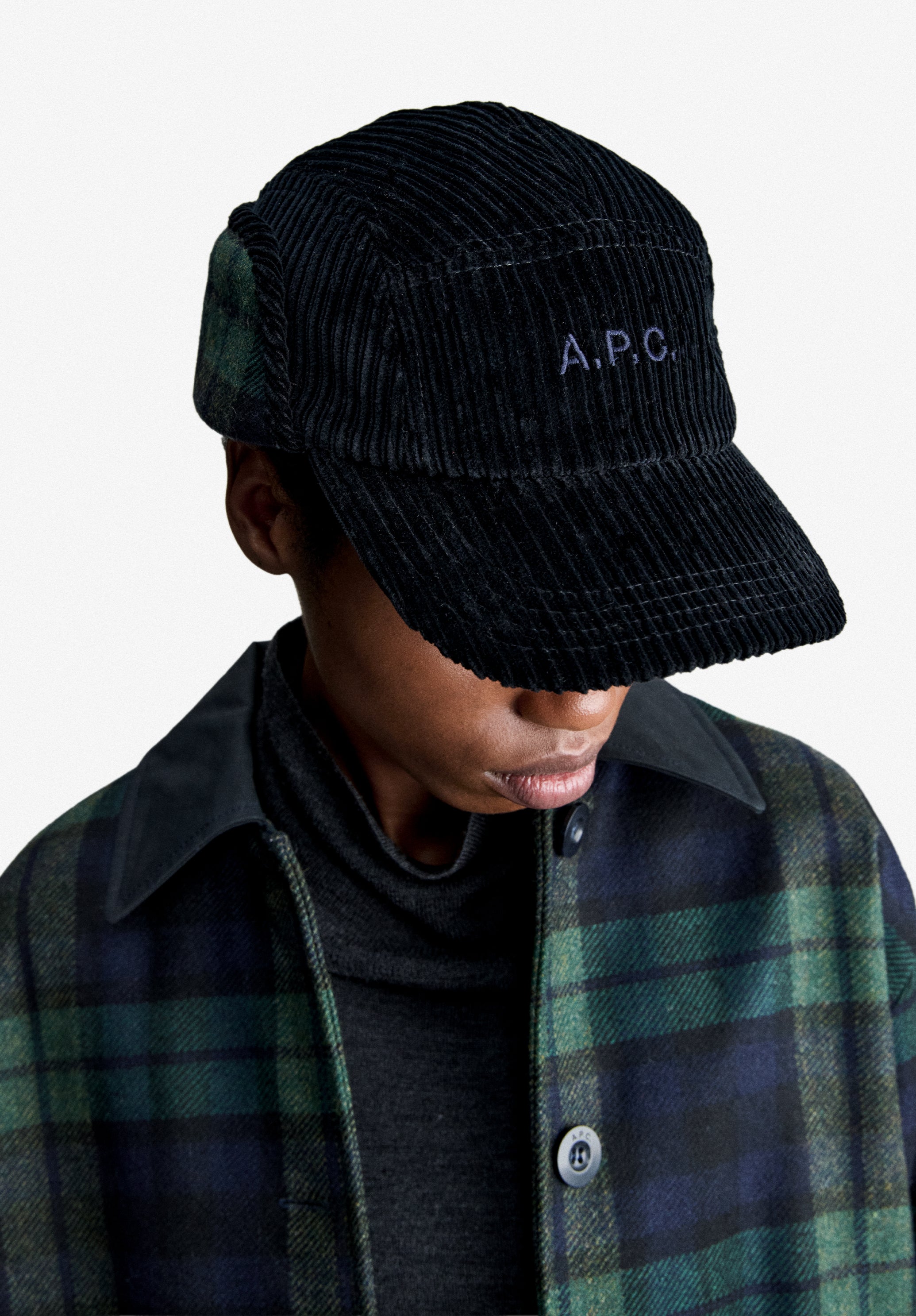 Corduroy and wool baseball cap - 1
