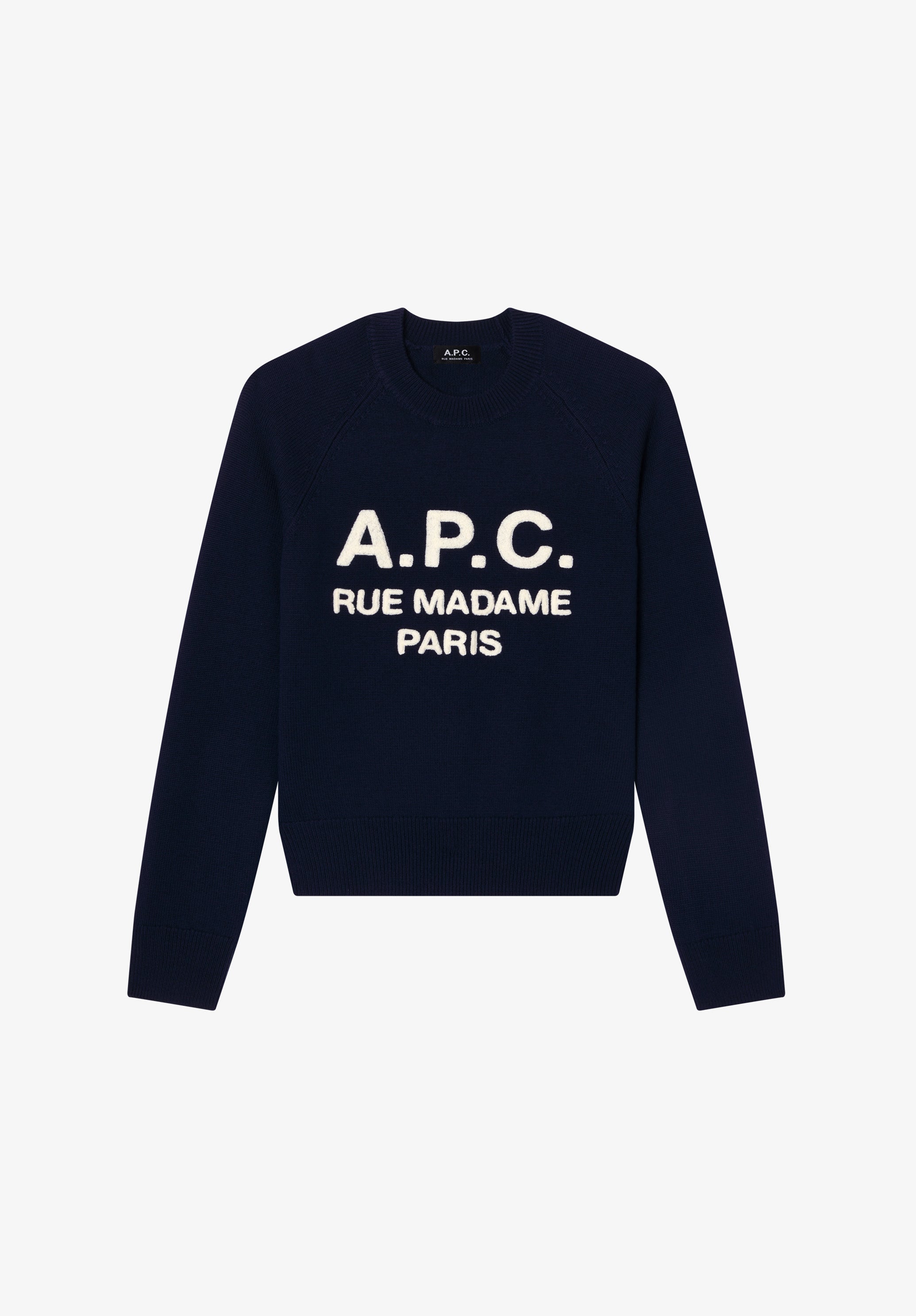 Navy blue sweater with A.P.C. logo - 0