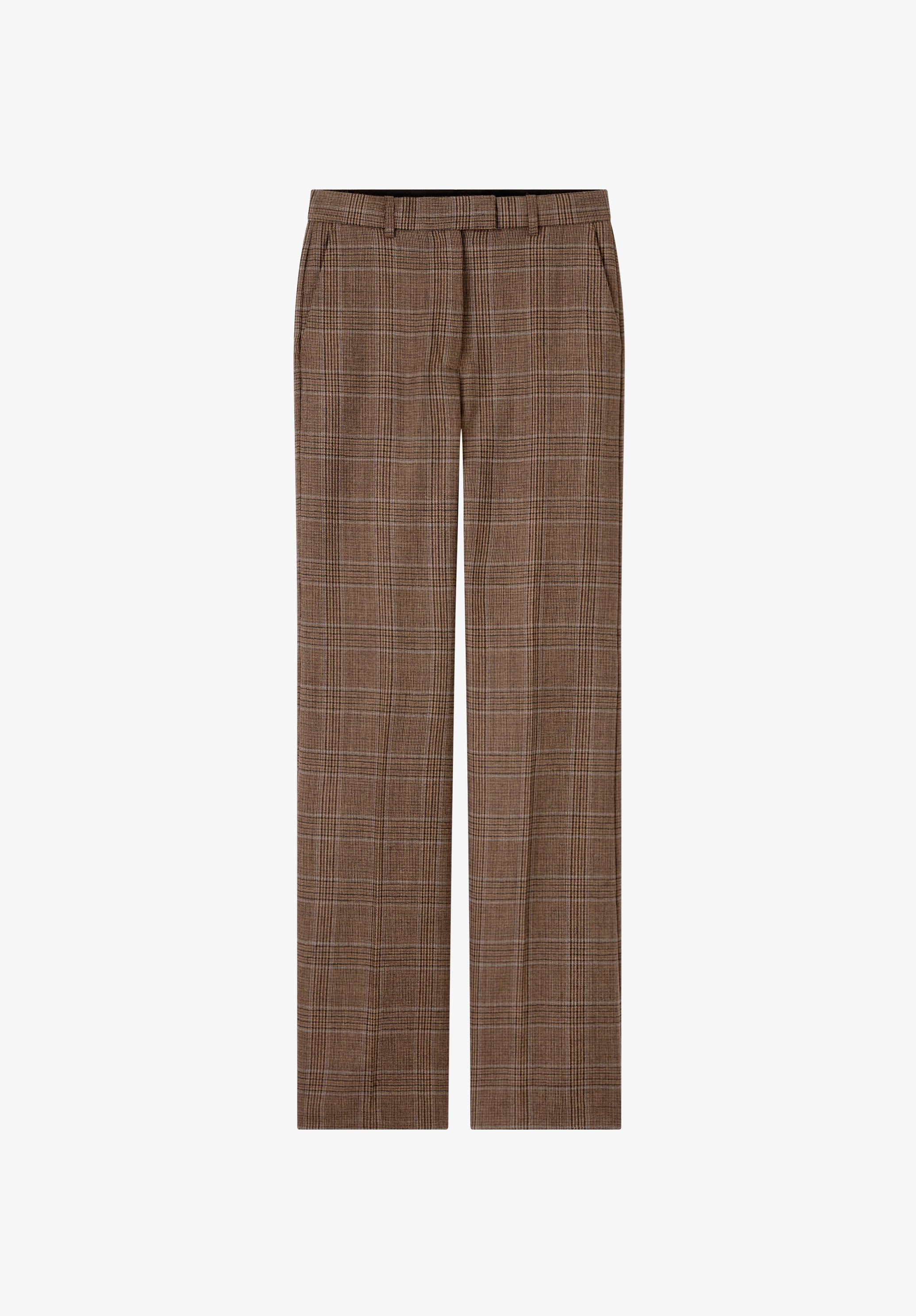 Flared check trousers - 0