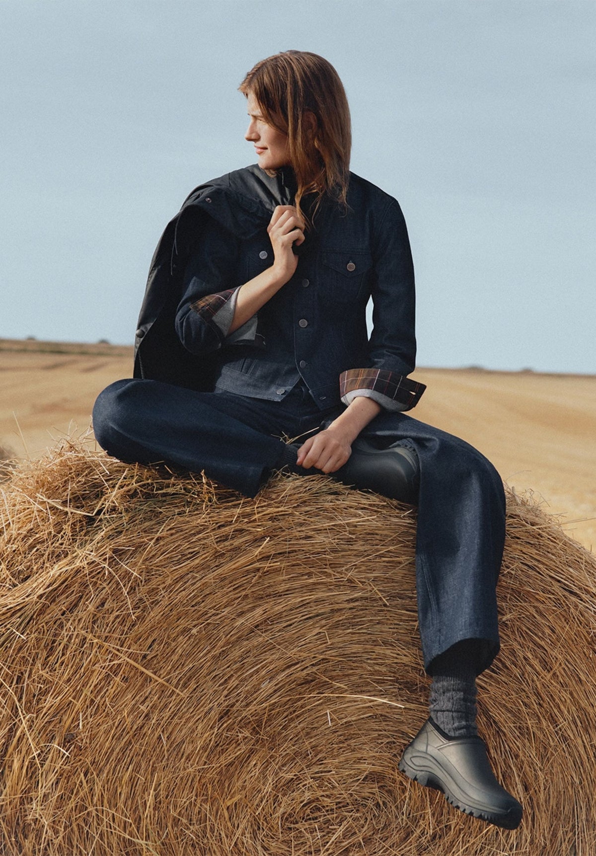 Elisabeth Jeans A.P.C X Barbour