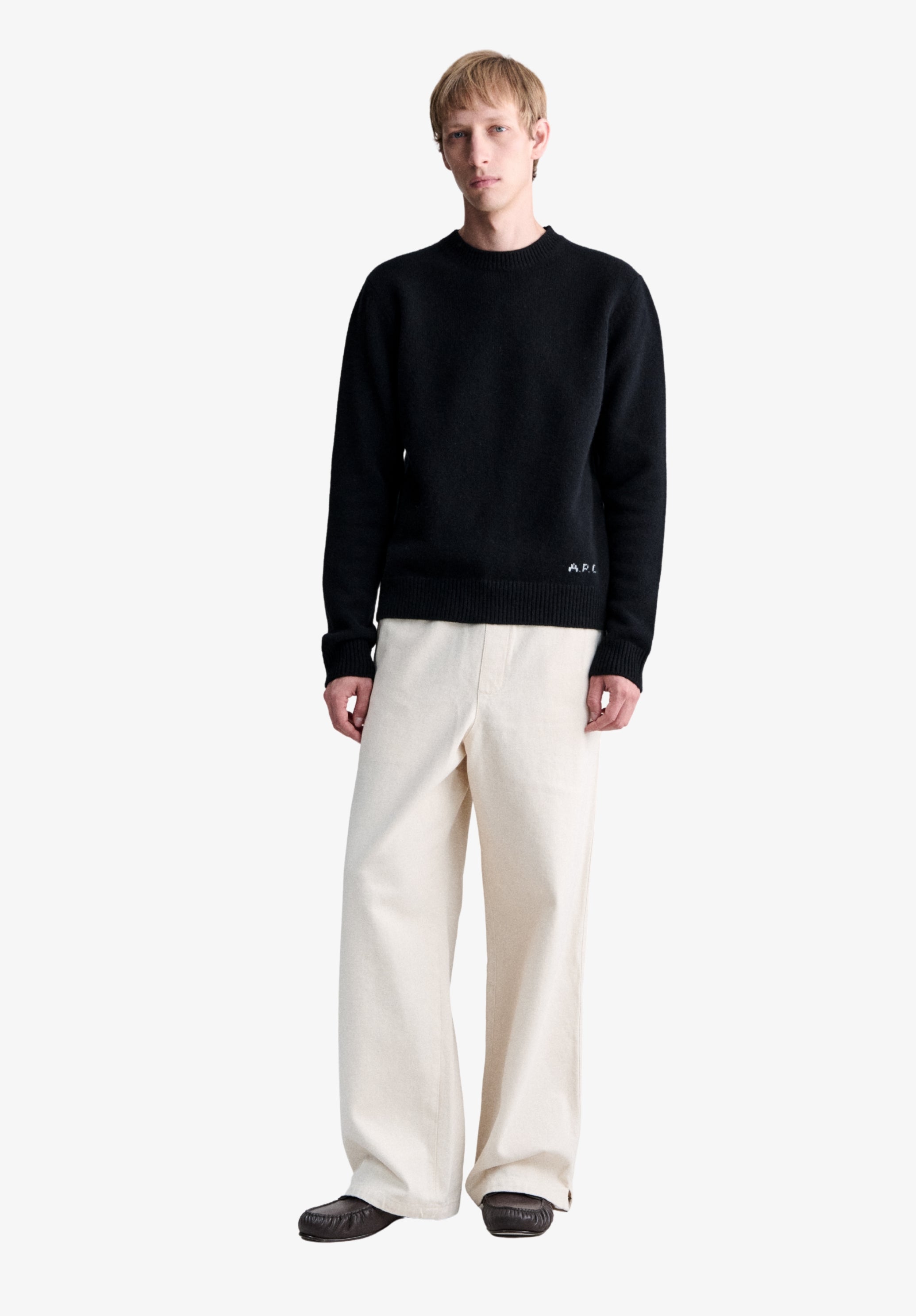 Pantalon workwear blanc cassé
