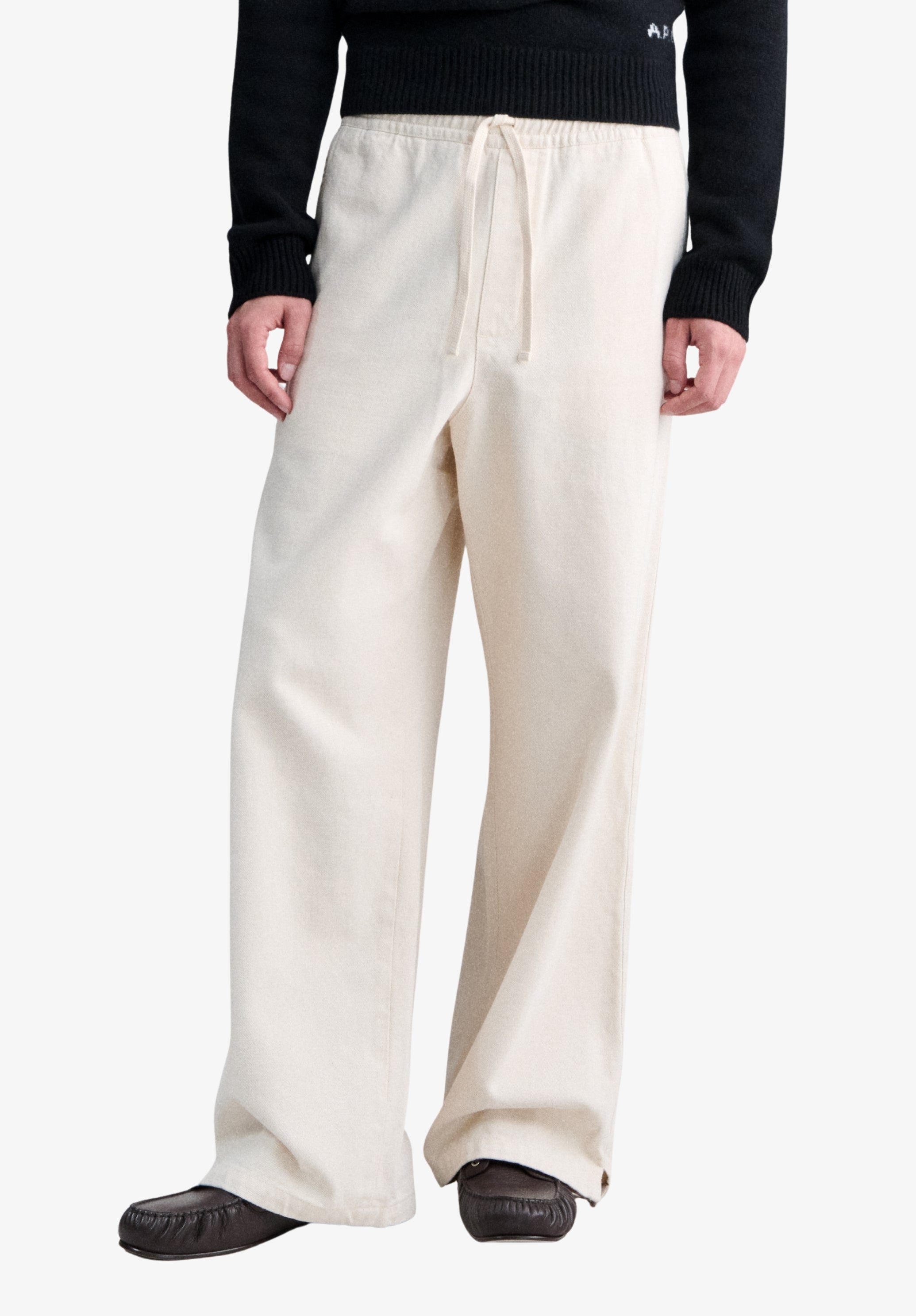 Pantalon workwear blanc cassé