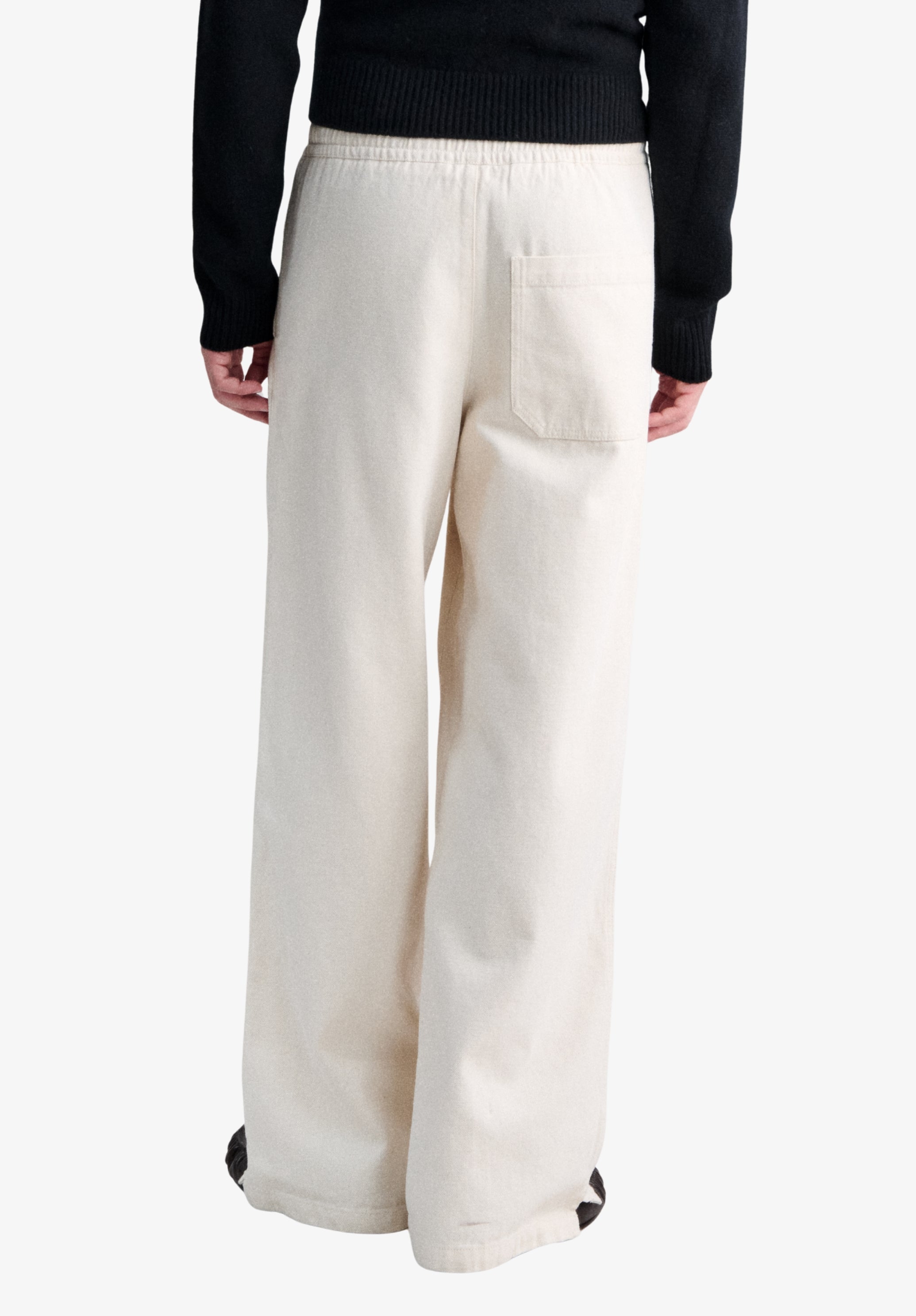 Pantalon workwear blanc cassé