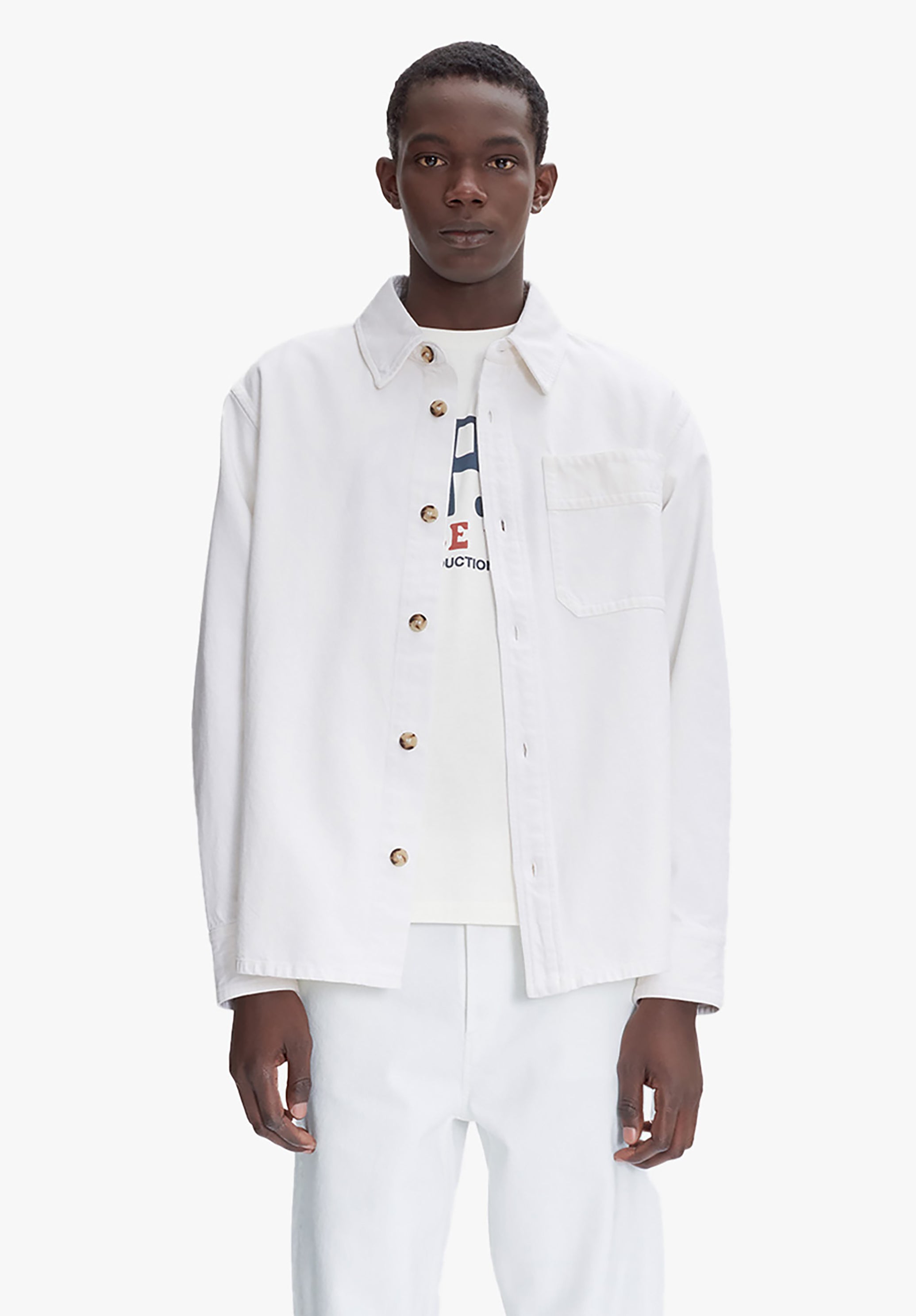 Basile Brodée Poitrine overshirt - 1