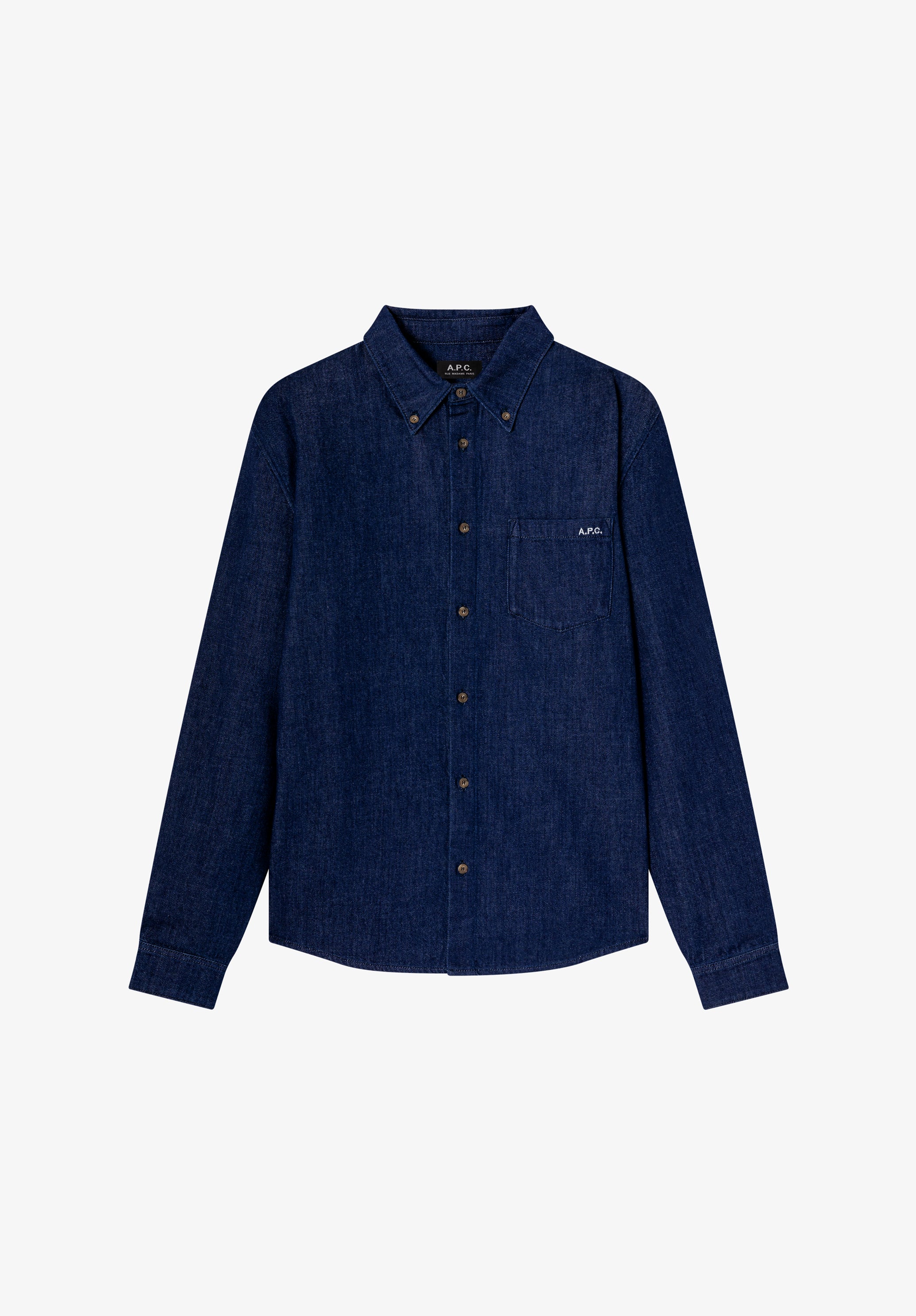 Indigo blue lightweight denim shirt - 0