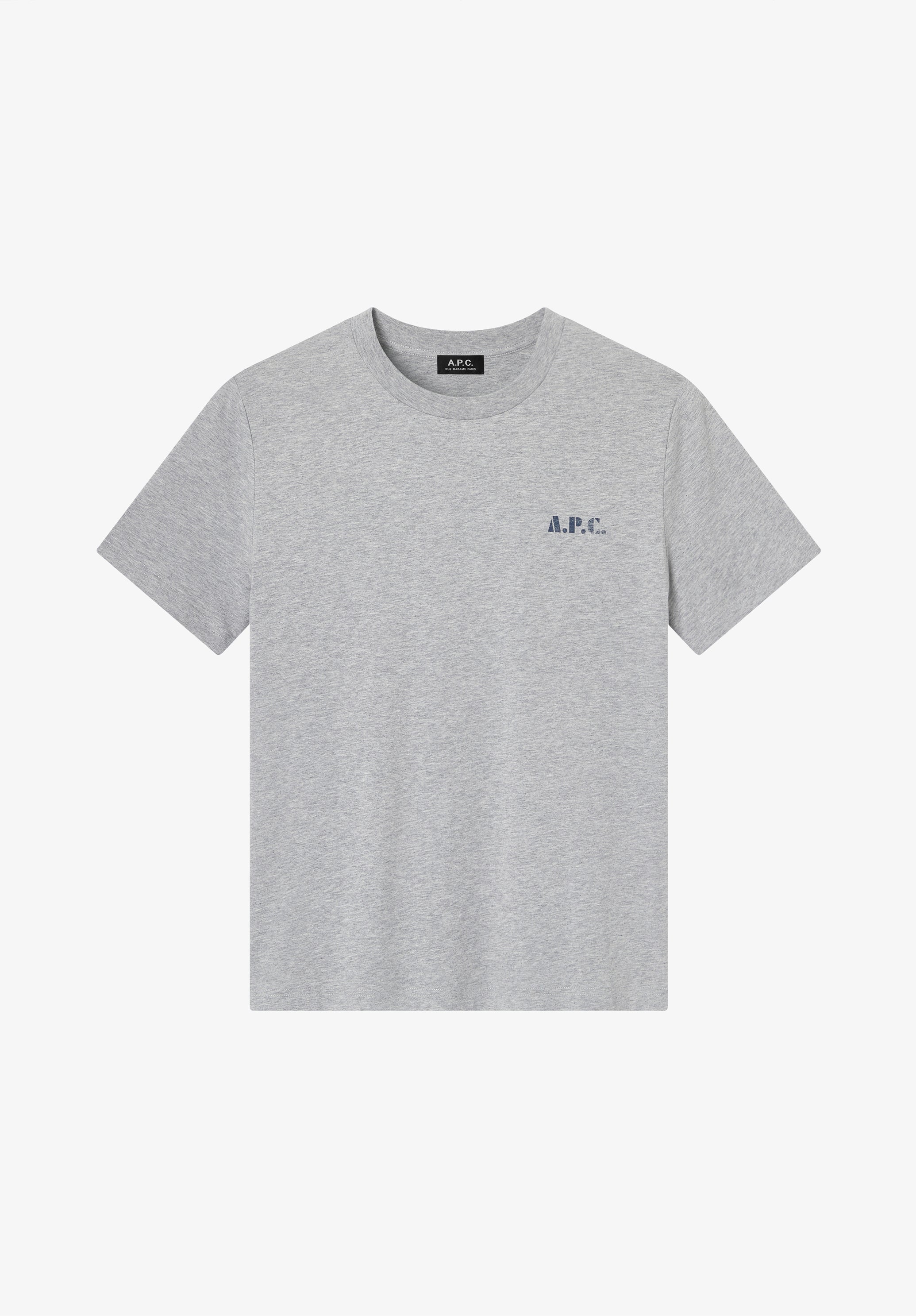 Heather grey T-shirt with vintage A.P.C. logo - 0