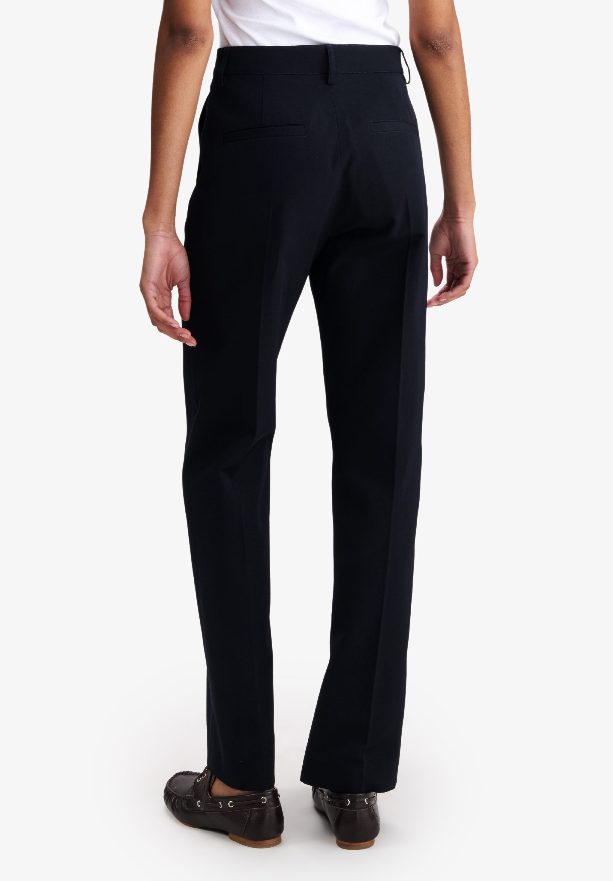 Navy blue tailored trousers - 4