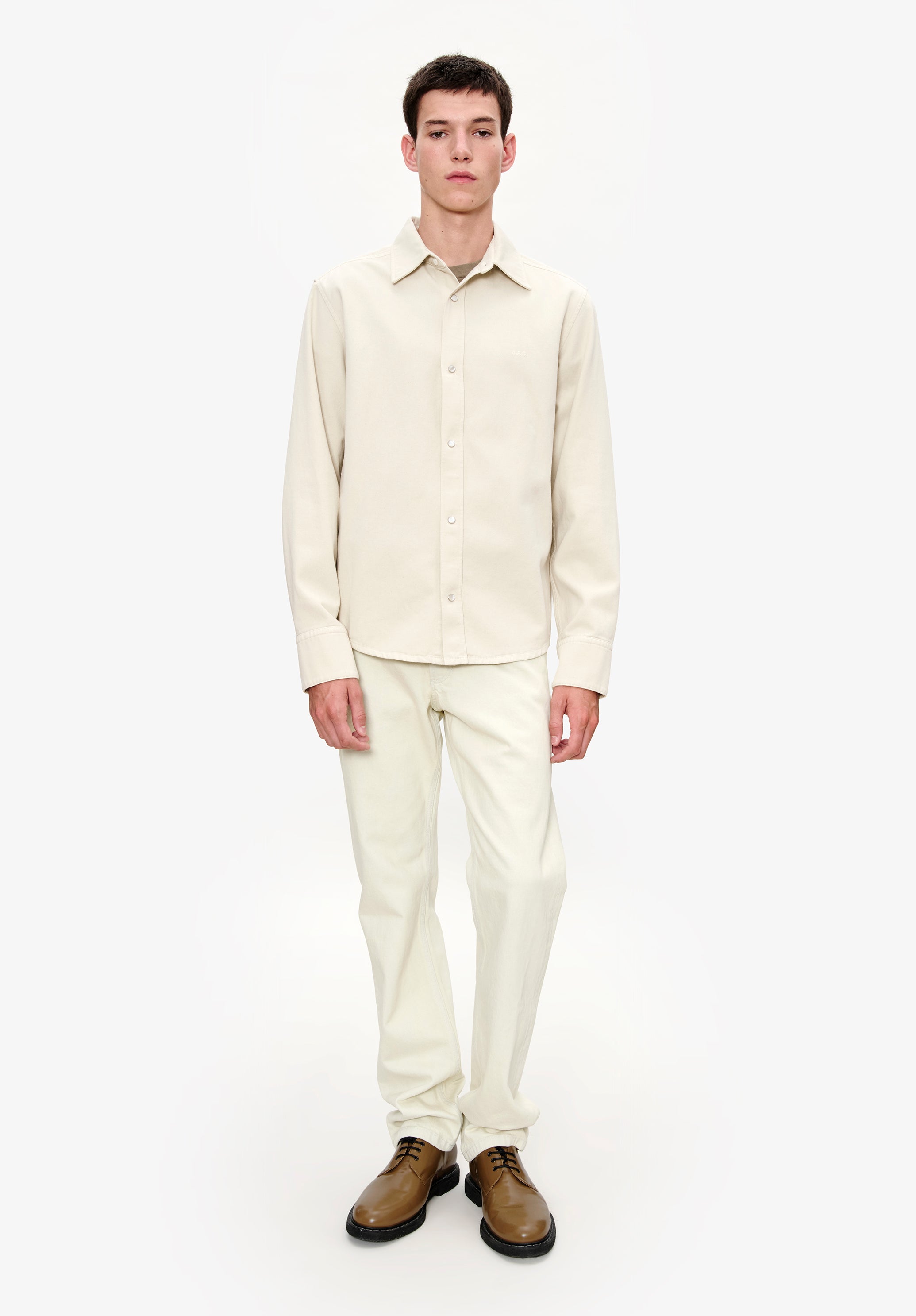 A.P.C. embroidered overshirt - 4
