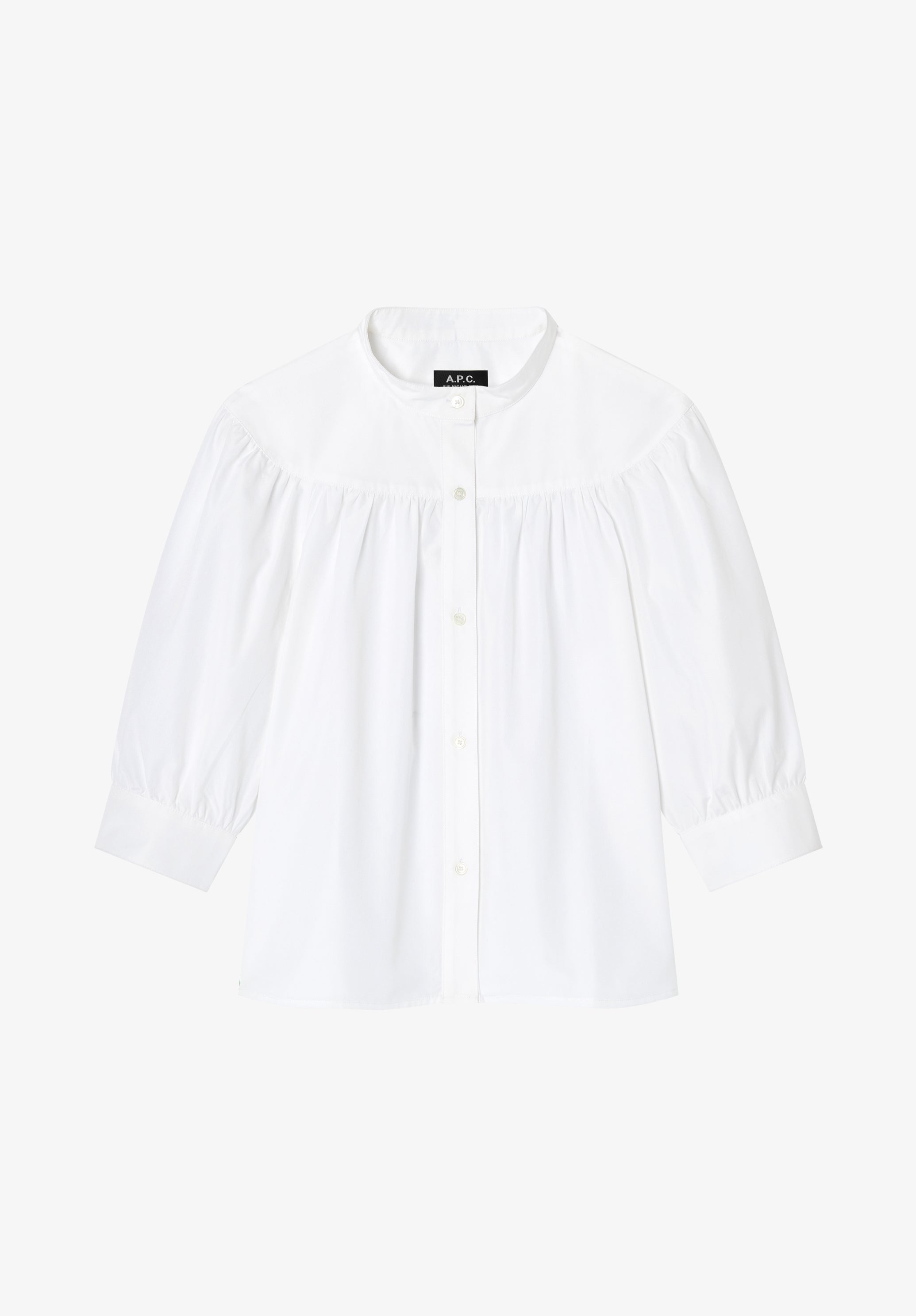 White stand up collar blouse - 0