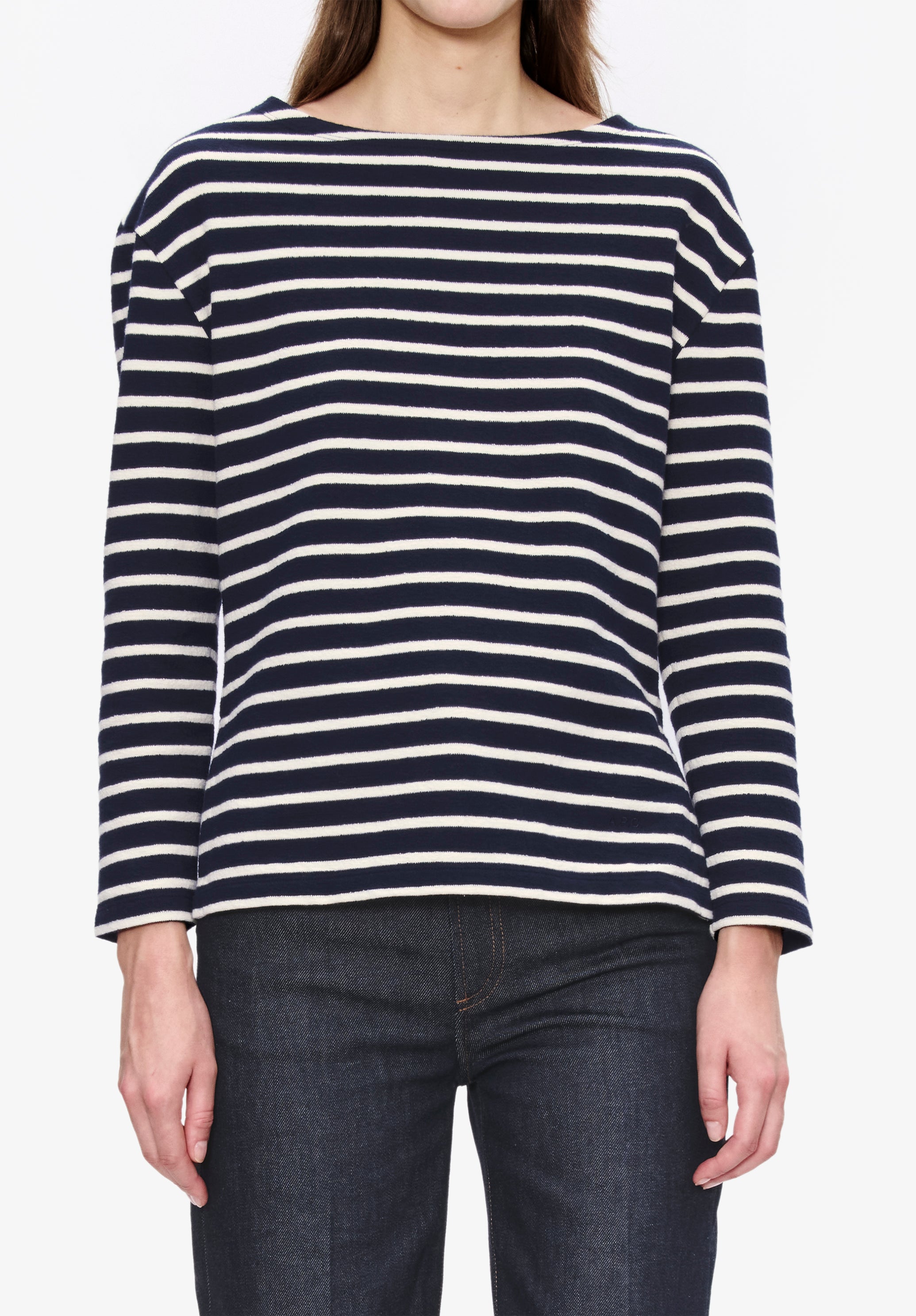 Striped top with three-quarter sleeves - 4