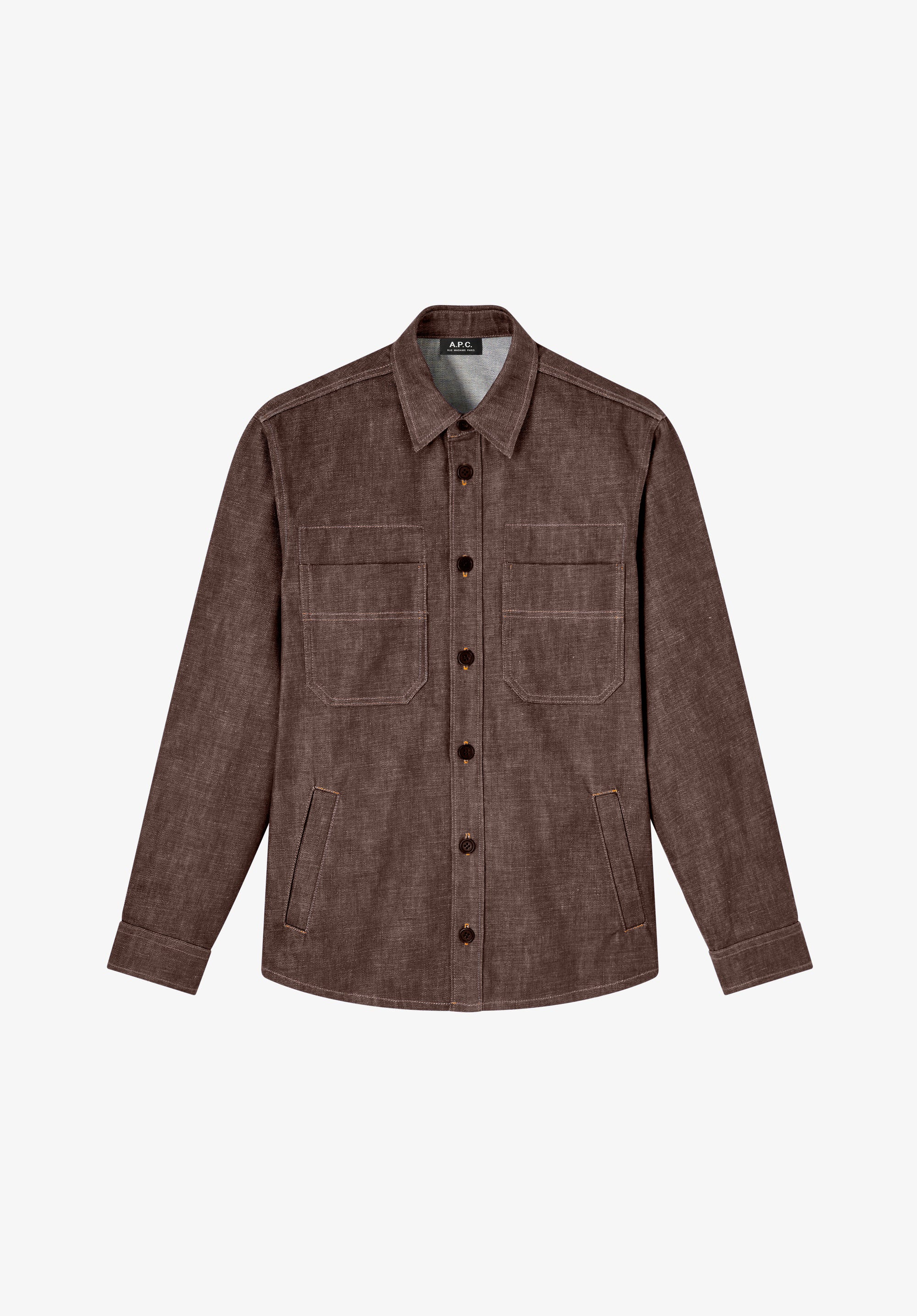 Veste en denim marron foncé esprit workwear