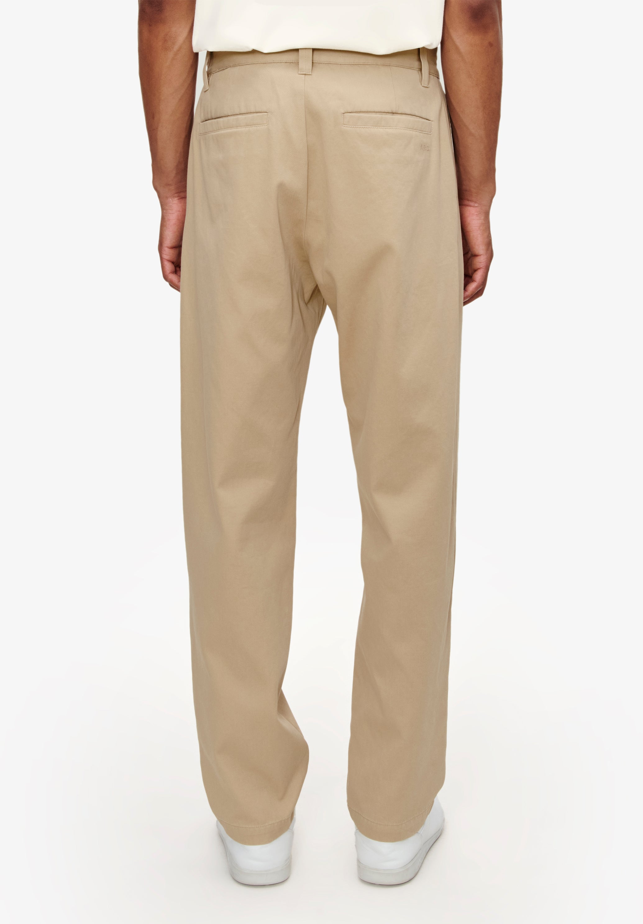 Fitted straight-leg gabardine chinos - 5