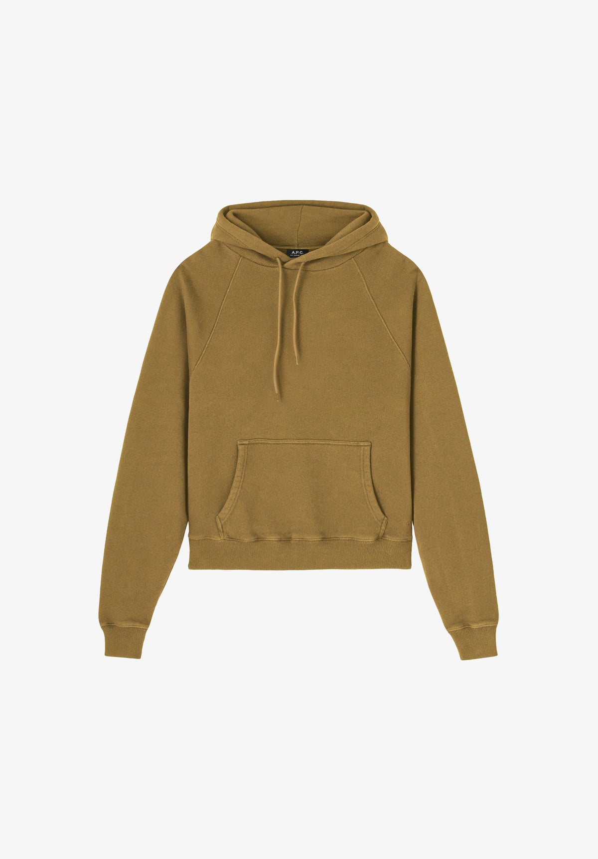 Taupefarbener Hoodie mit Raglanärmeln