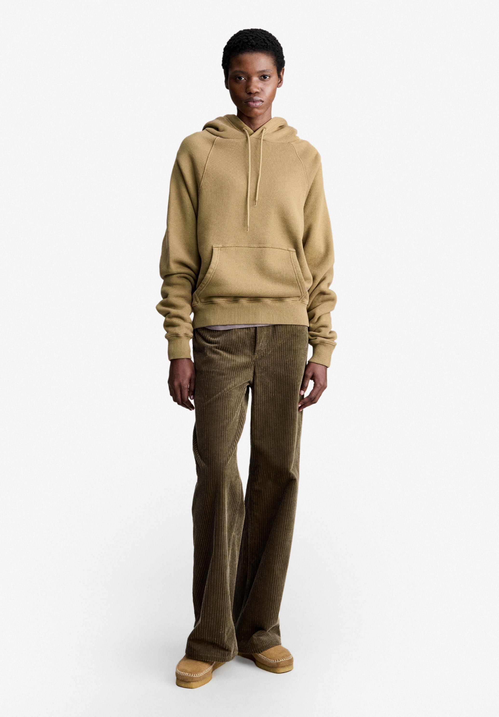 Taupe hoodie with raglan sleeves - 4