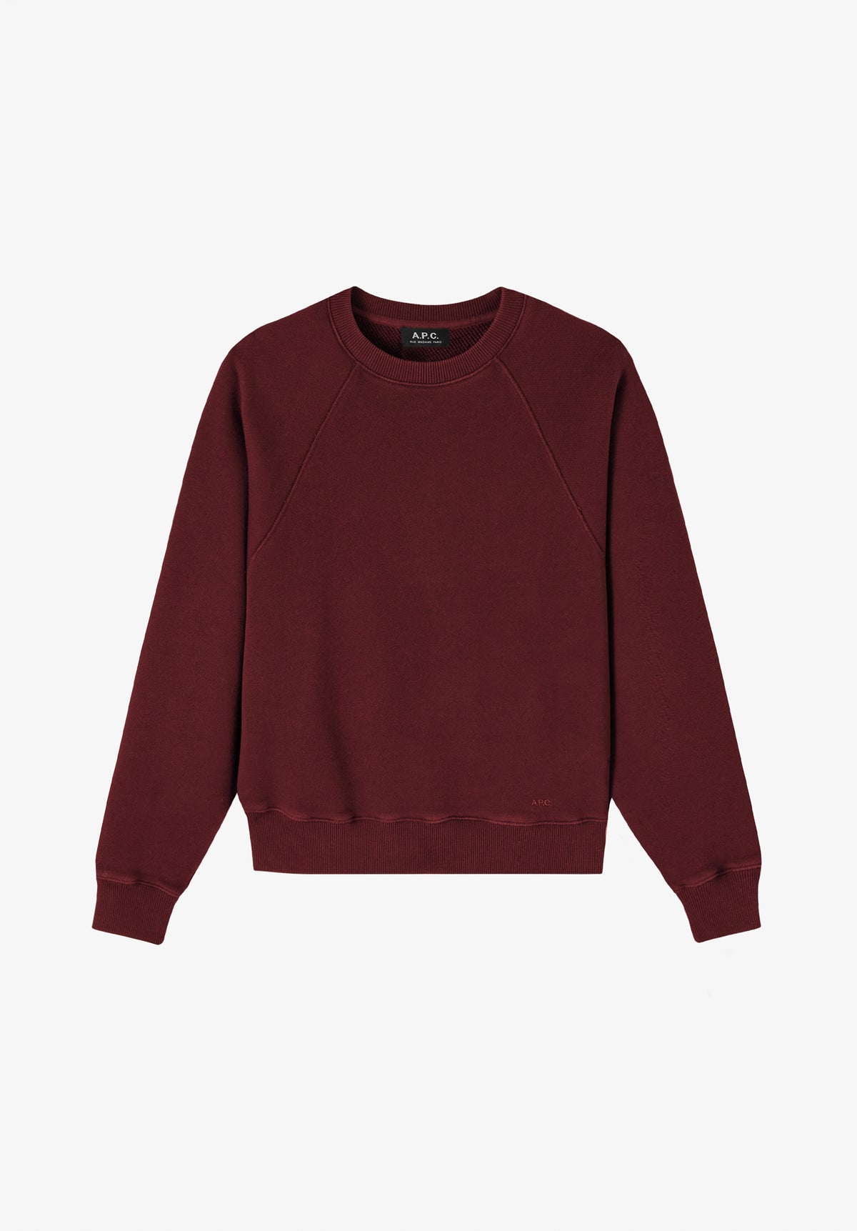 Bordeauxrotes Sweatshirt mit Raglanärmeln