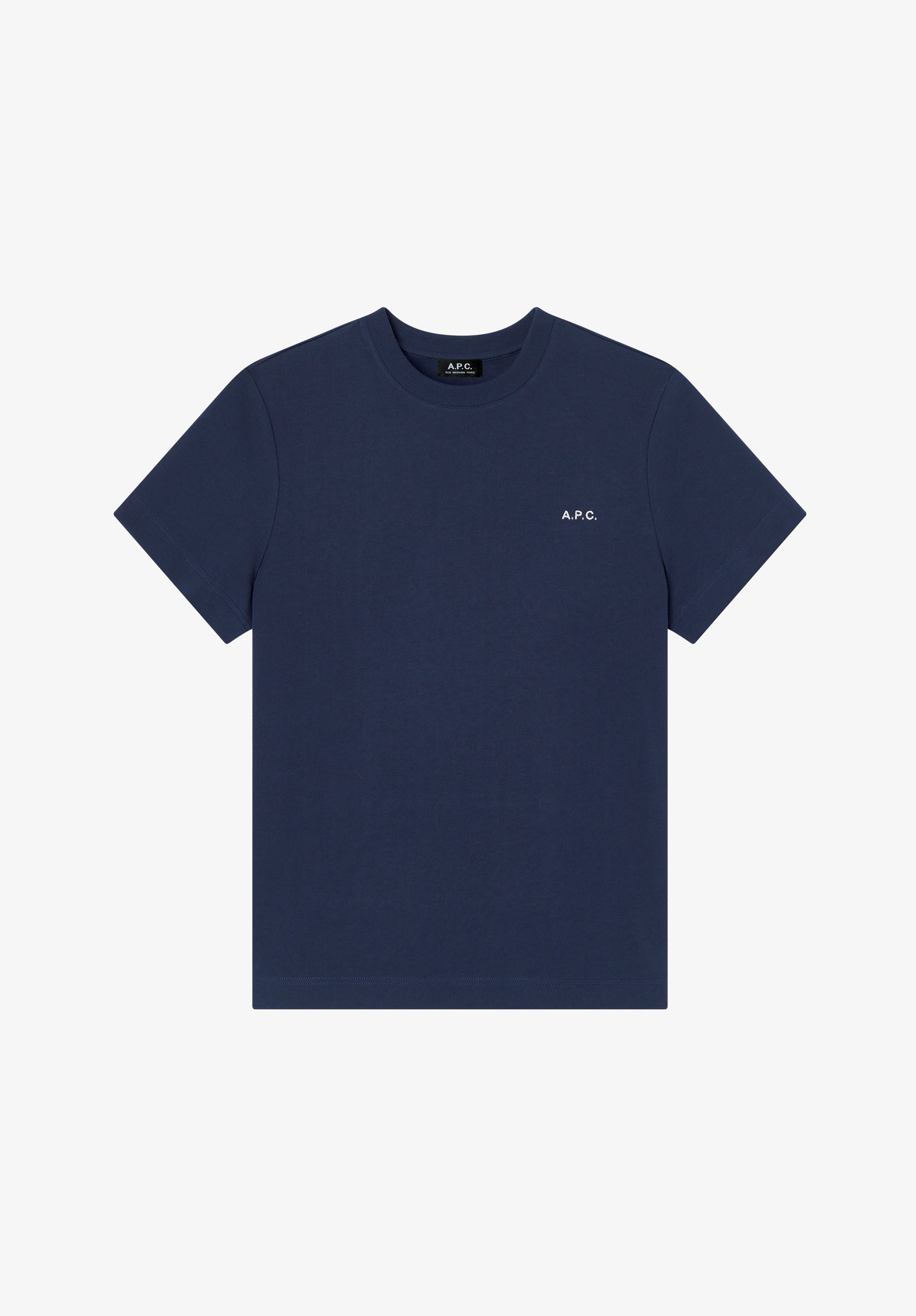 Blue t-shirt with small A.P.C. logo - 0