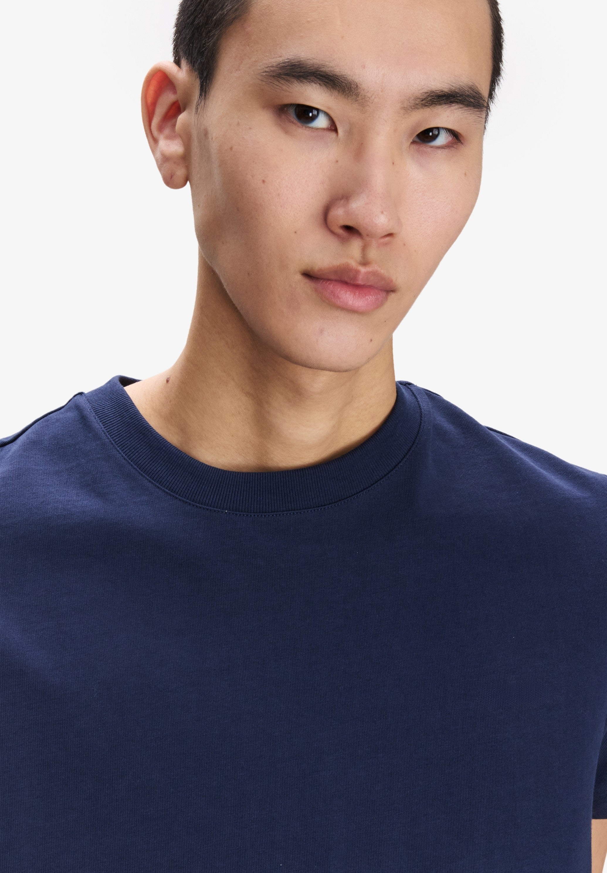 Dark blue organic cotton T-shirt - 3