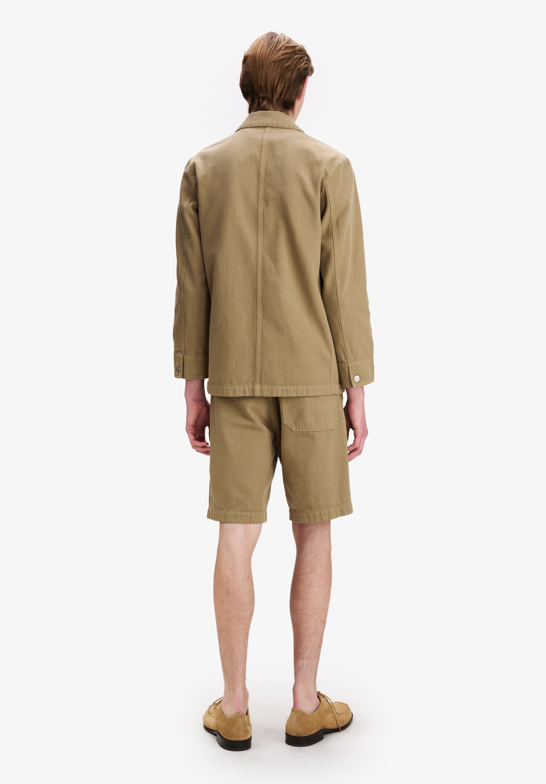 Loose dark beige Bermuda shorts - 2