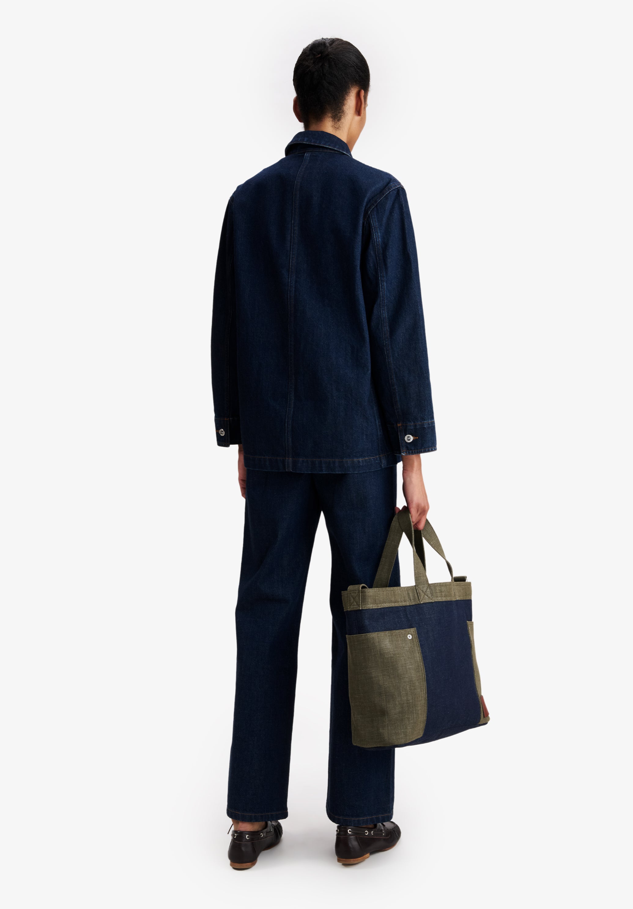 Faded indigo denim workwear jacket - 2