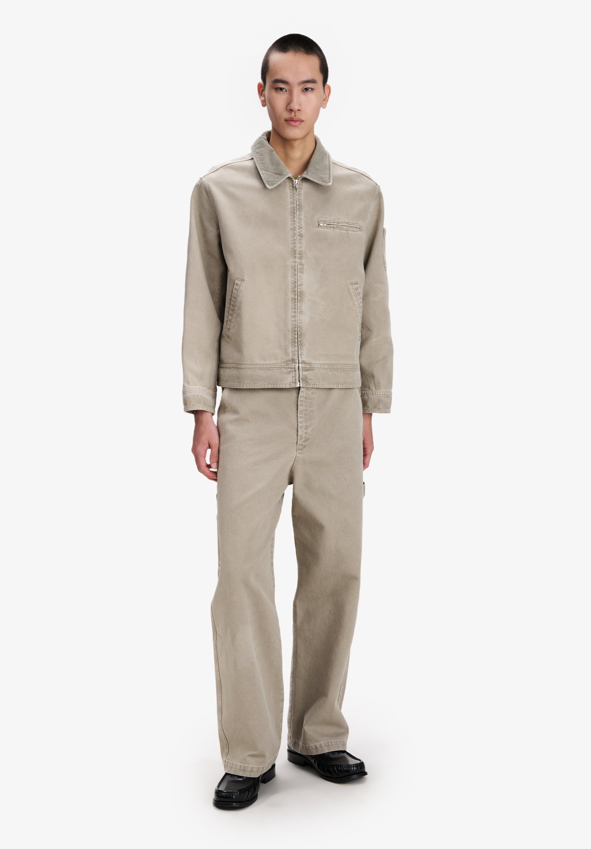 Grey canvas workwear jacket - 3