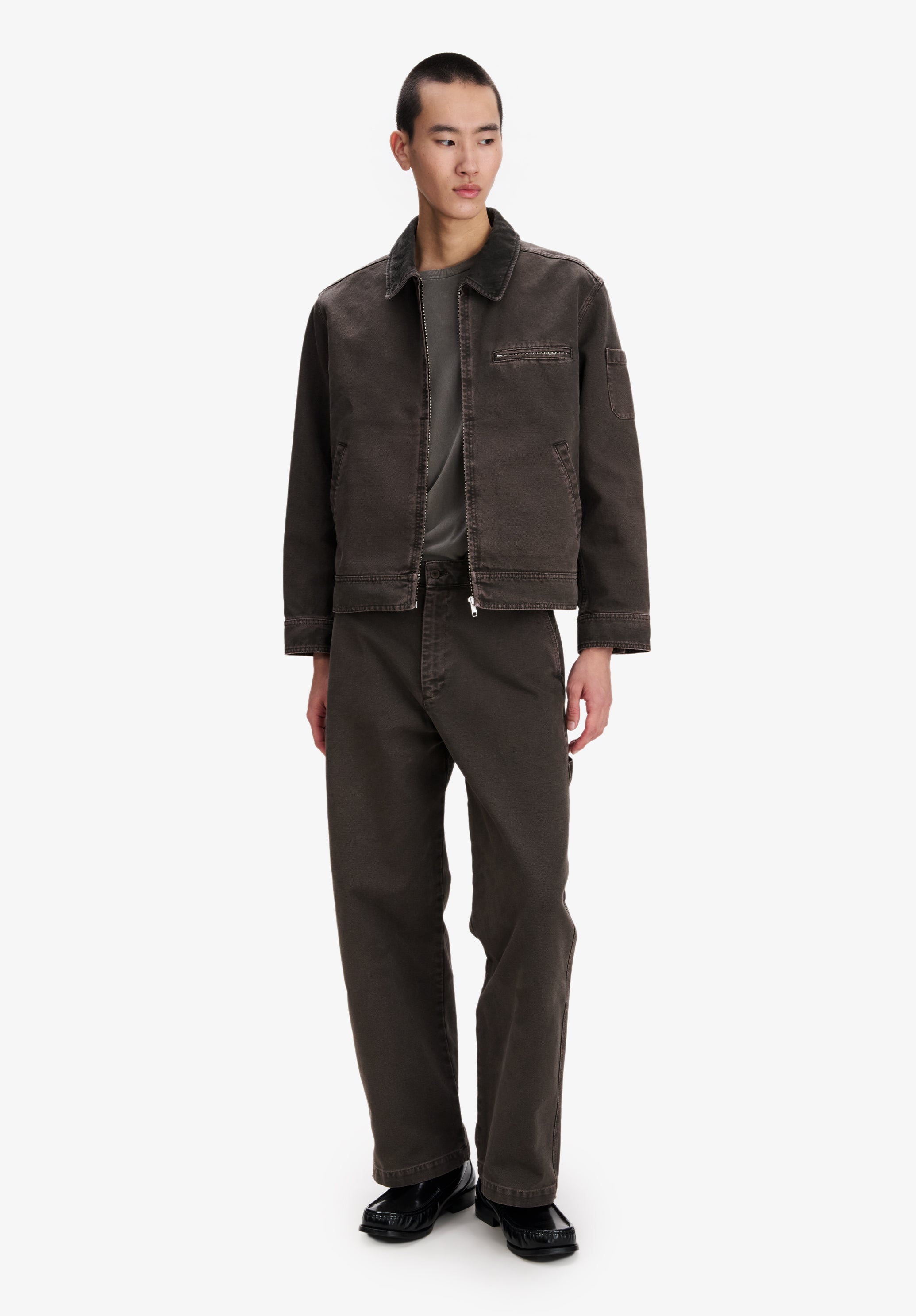 Brown canvas workwear jacket - 1