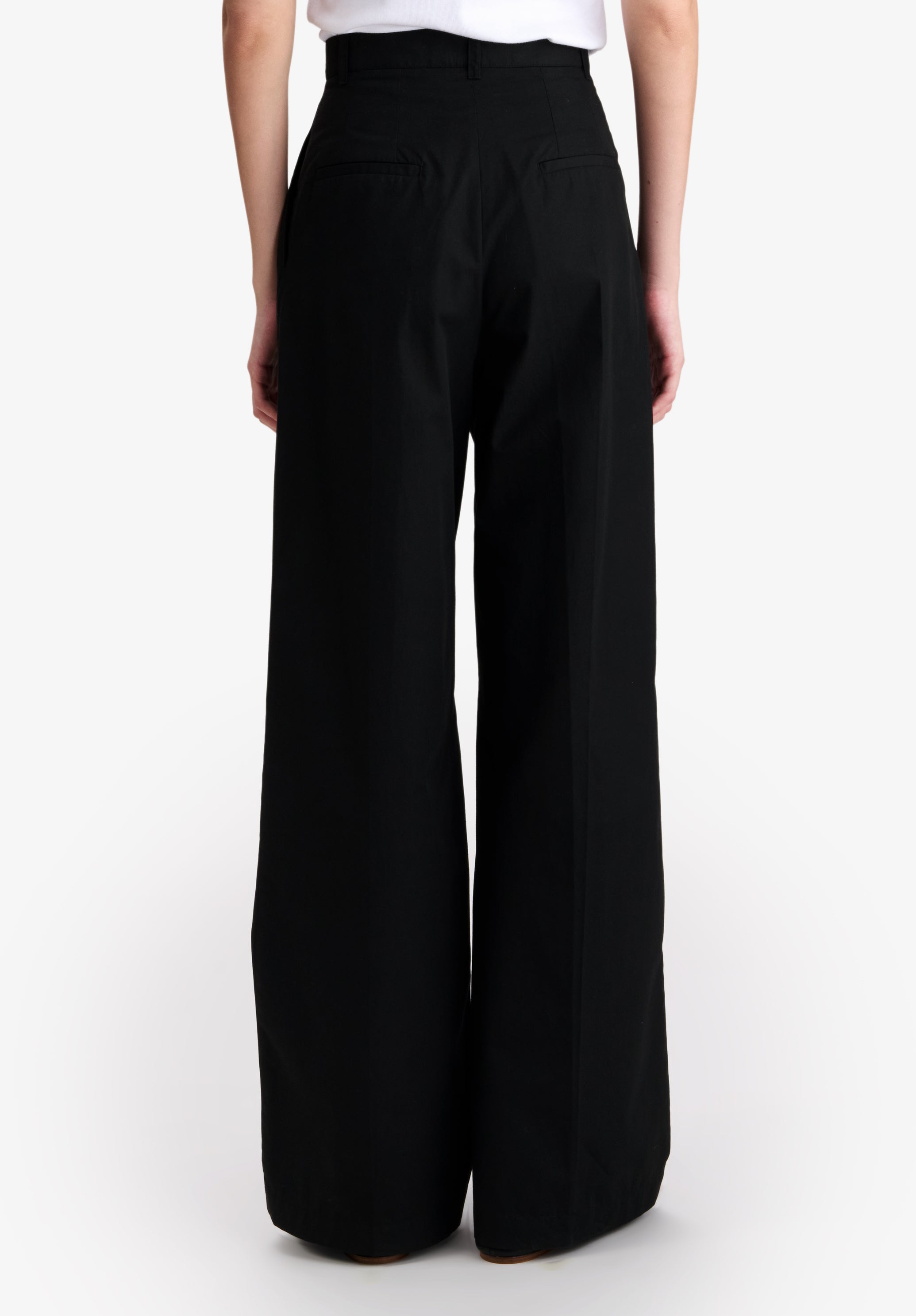 Loose black organic cotton trousers - 4