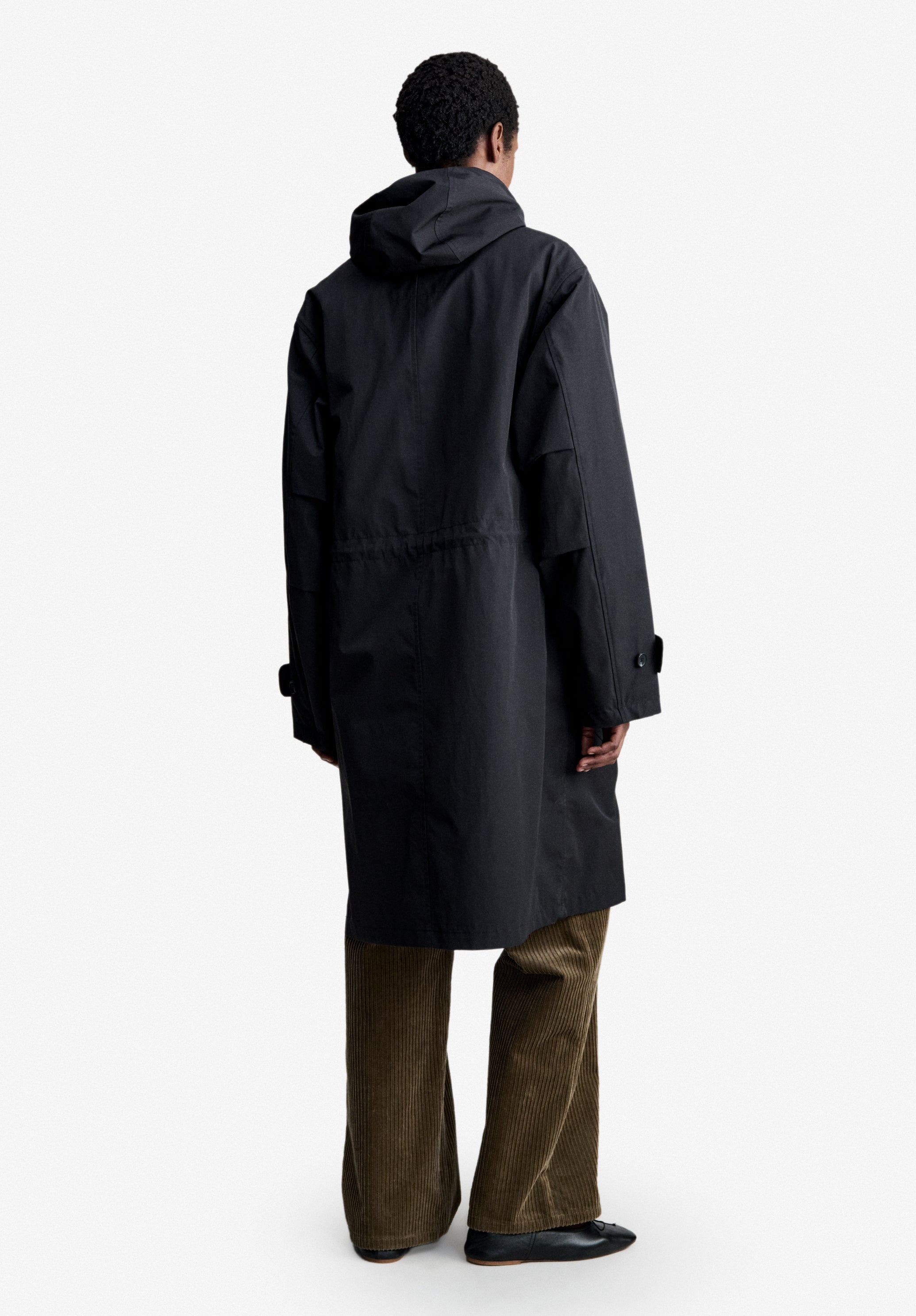 Black water-repellent parka - 2