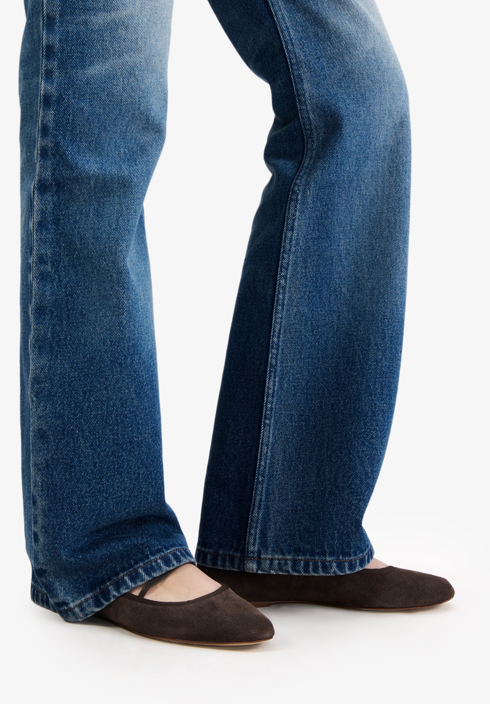 Split leather ballet flats - 1